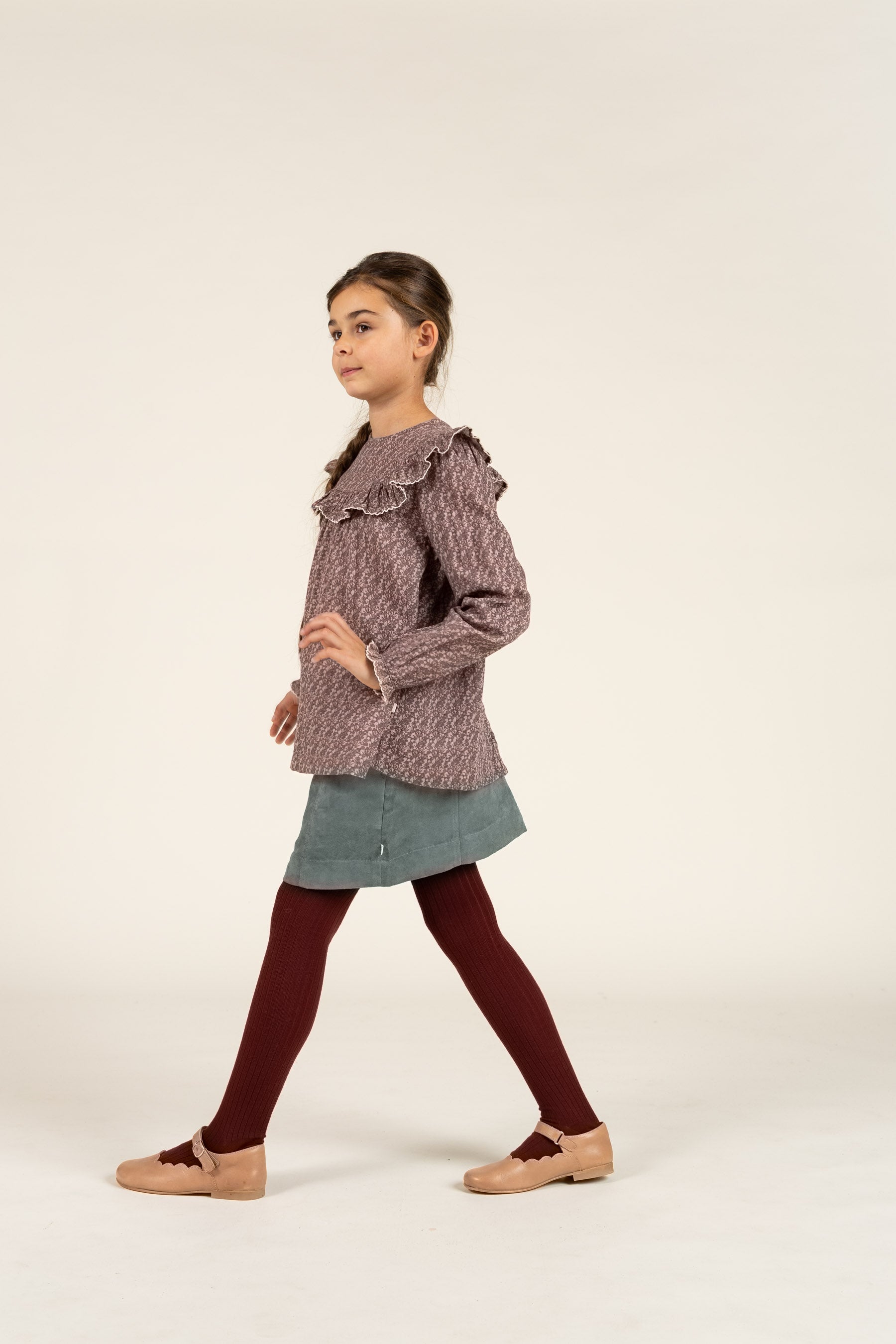 Faux Suede Skirt - Tween - Dark Green | 100595 Selene