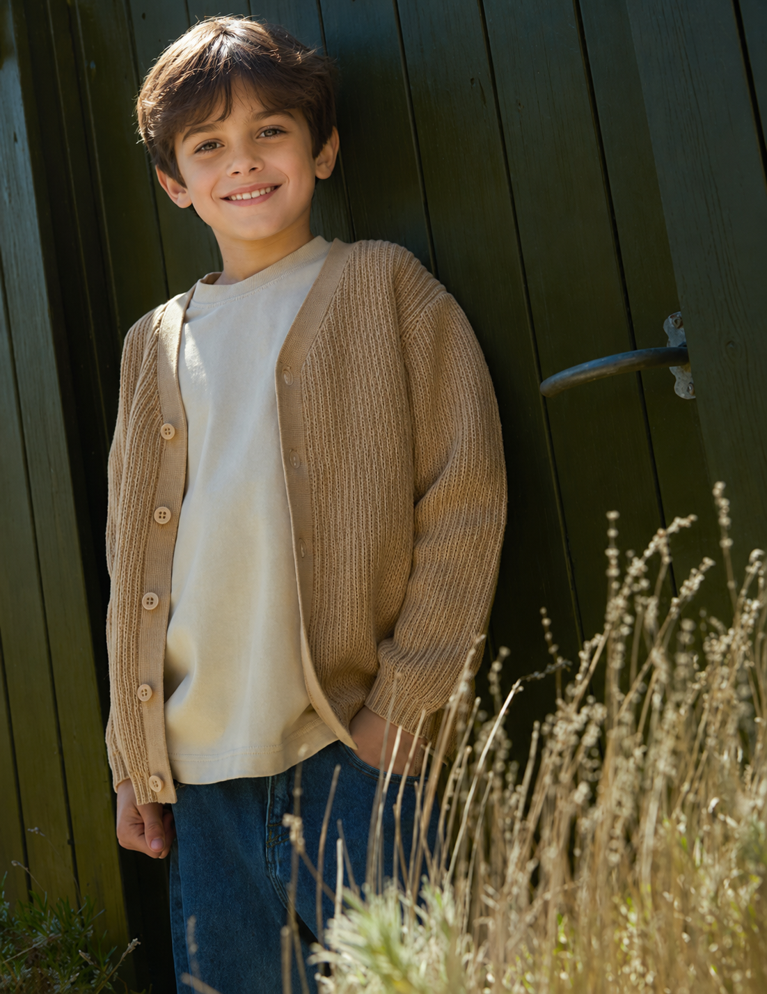 Brioche-Strickjacke - Tween - Beige | 101246 Clark