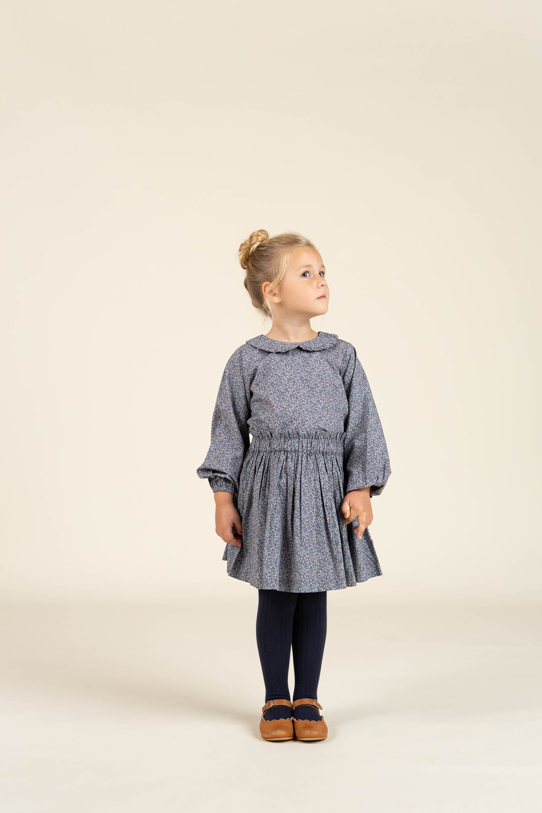 Printed Cotton Poplin Skirt - Kids - Blue | 100794 Allie