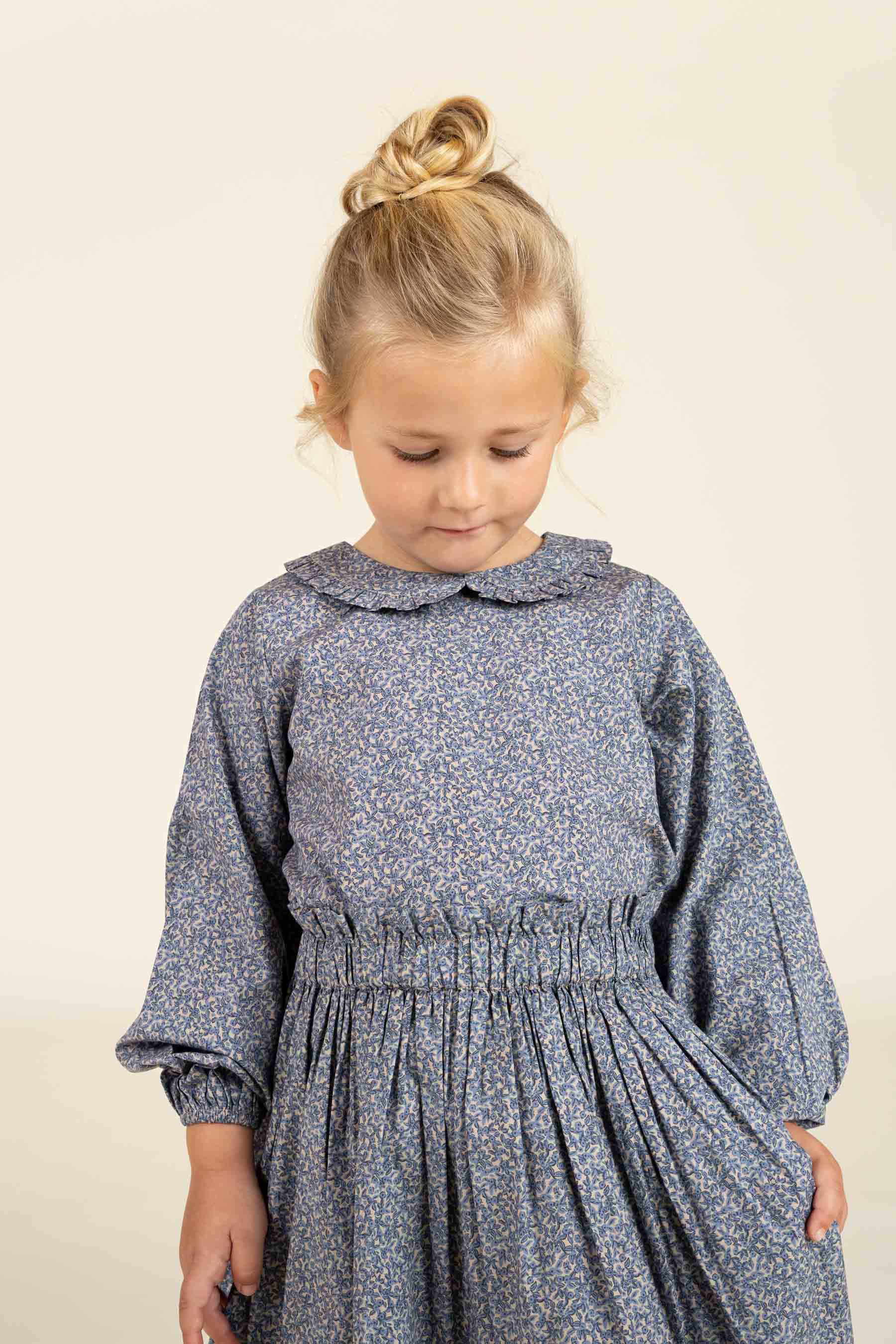 Printed Cotton Poplin Skirt - Kids - Blue | 100794 Allie