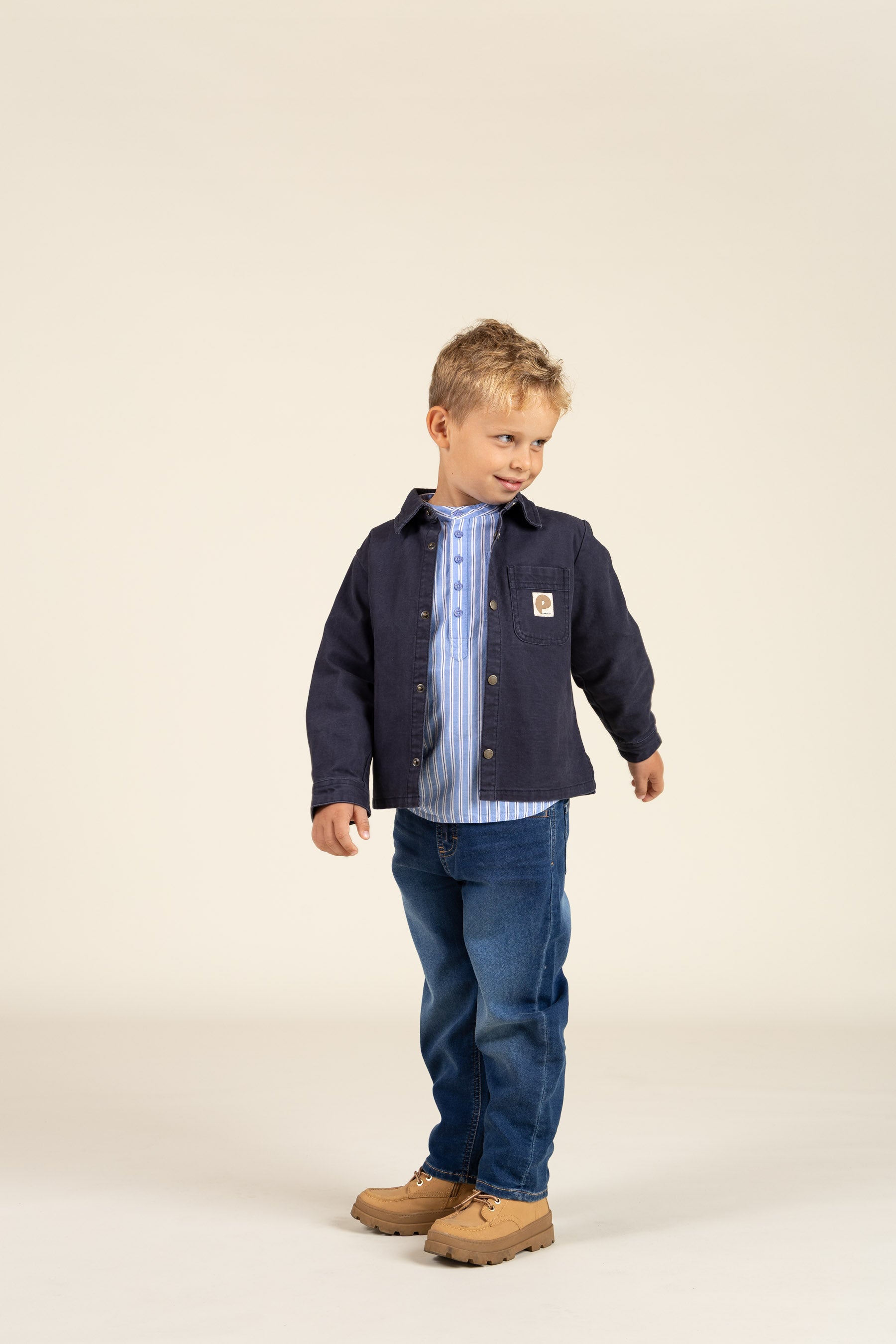 Canvas Overshirt - Kids - Navy | 100128 Dereck