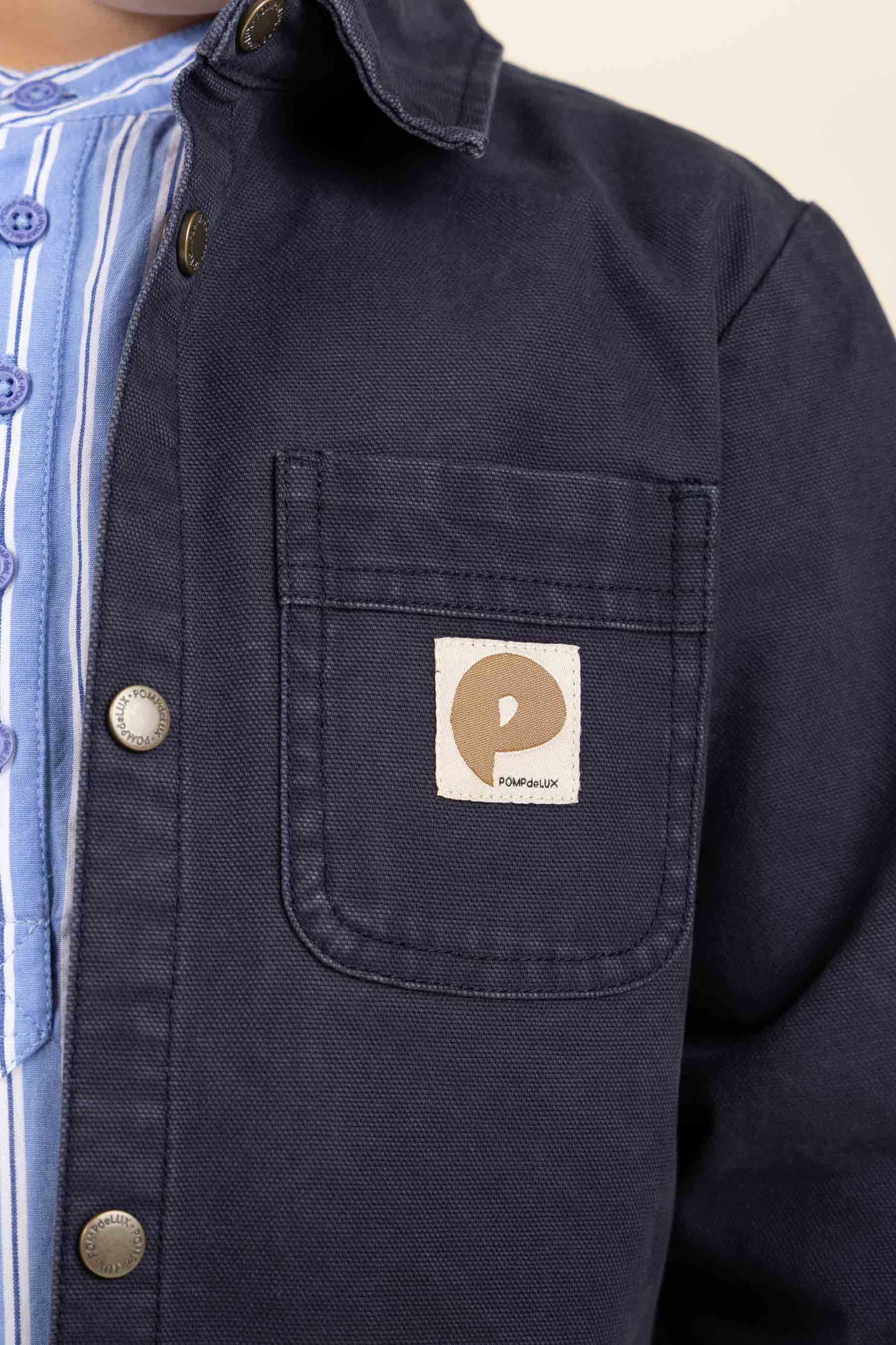 Canvas Overshirt - Kids - Navy | 100128 Dereck