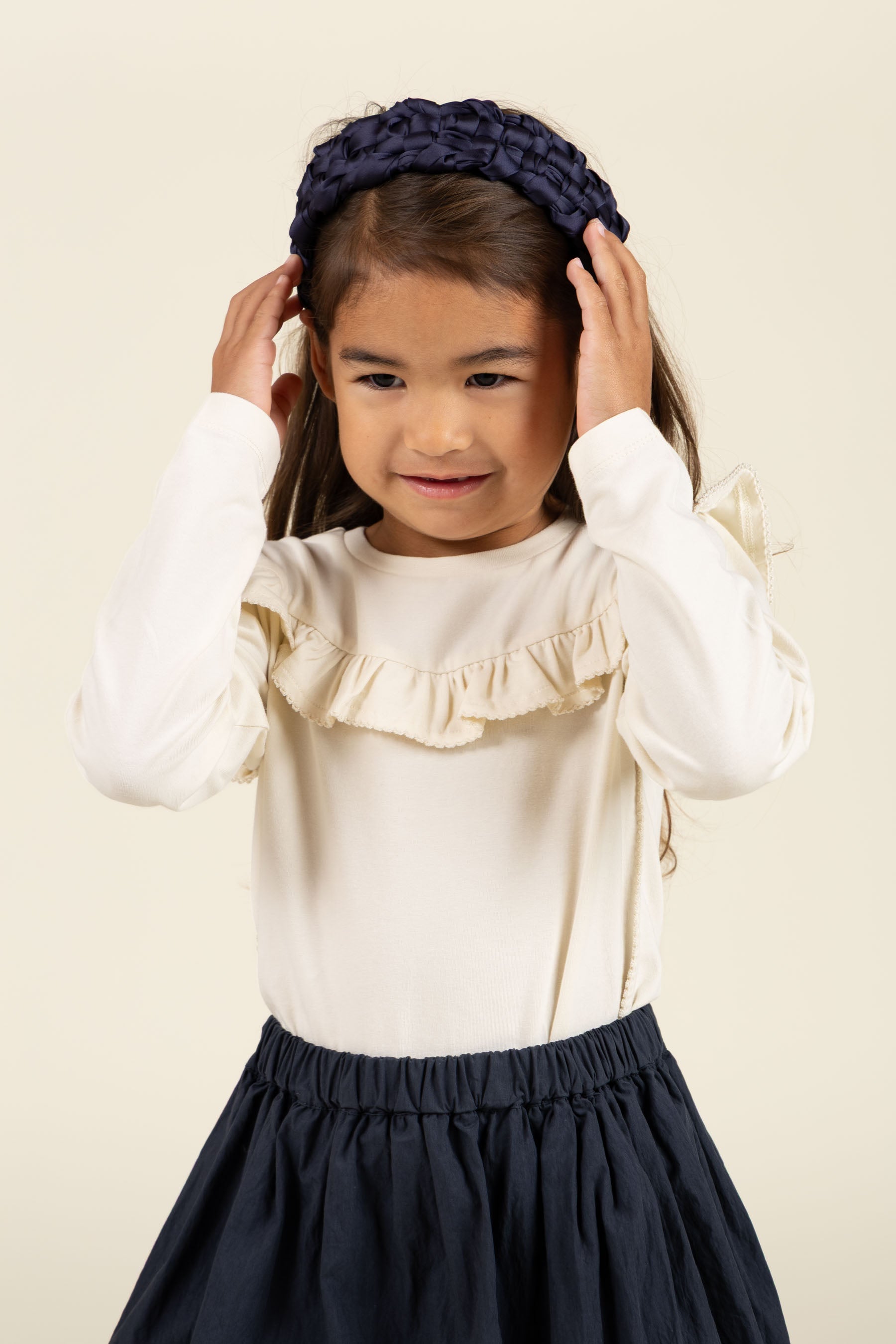 Frill Jersey Blouse - Kids - Off White | 100862 Talia
