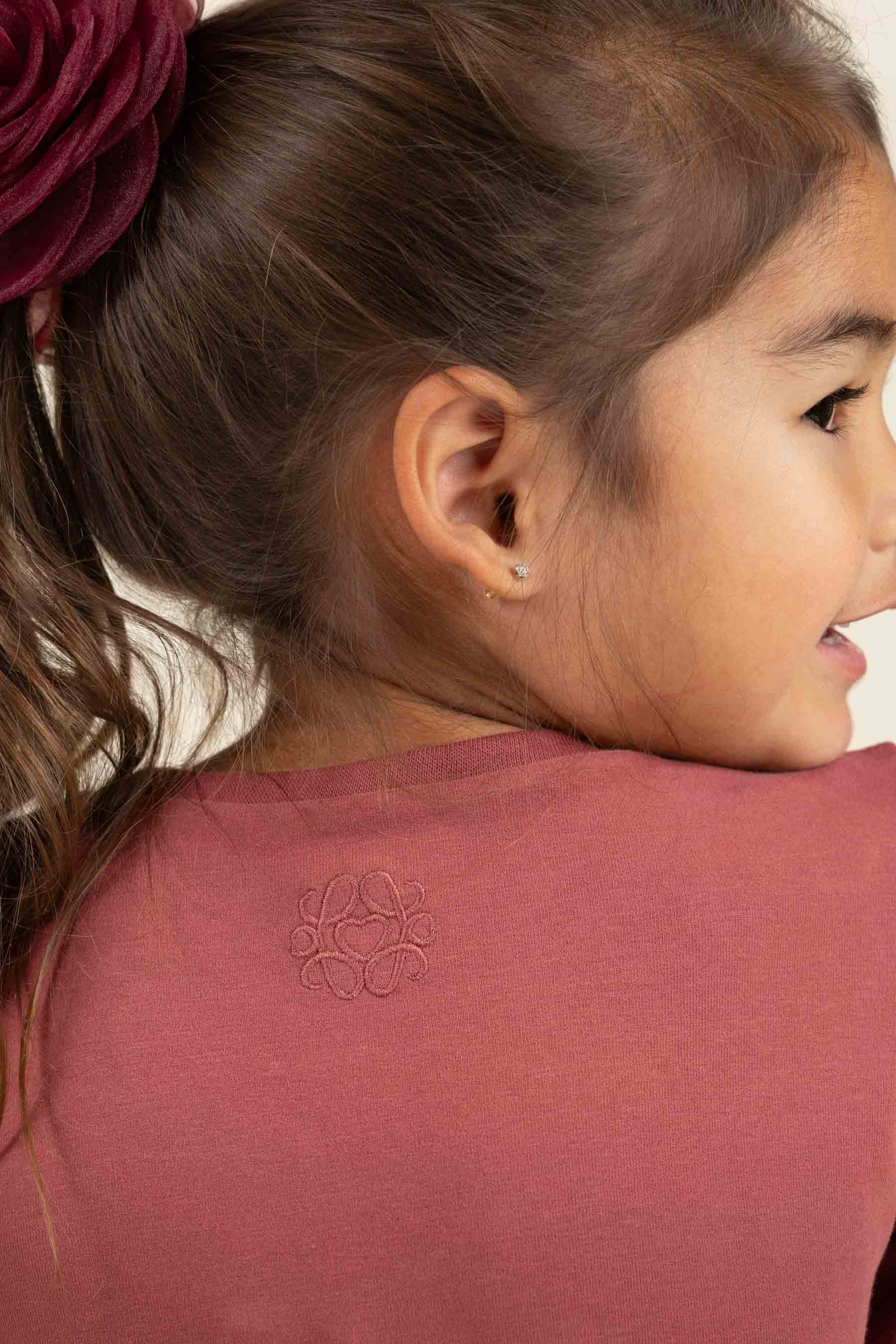 Frill Jersey Blouse - Kids - Vintage Red | 100860 Talia