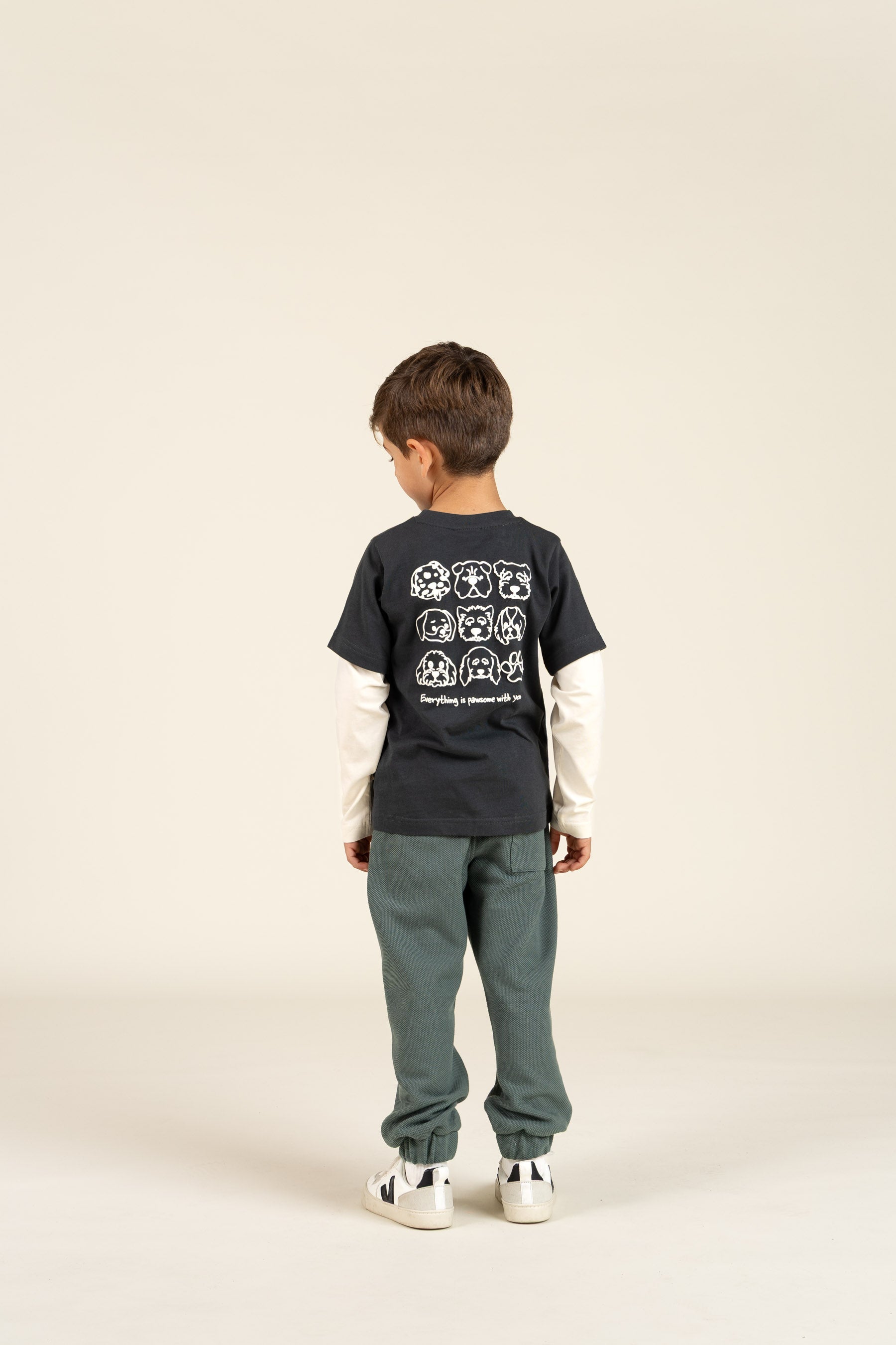 Double Sleeve Boxy T-shirt - Kids - Forest Green | 100840 Alex