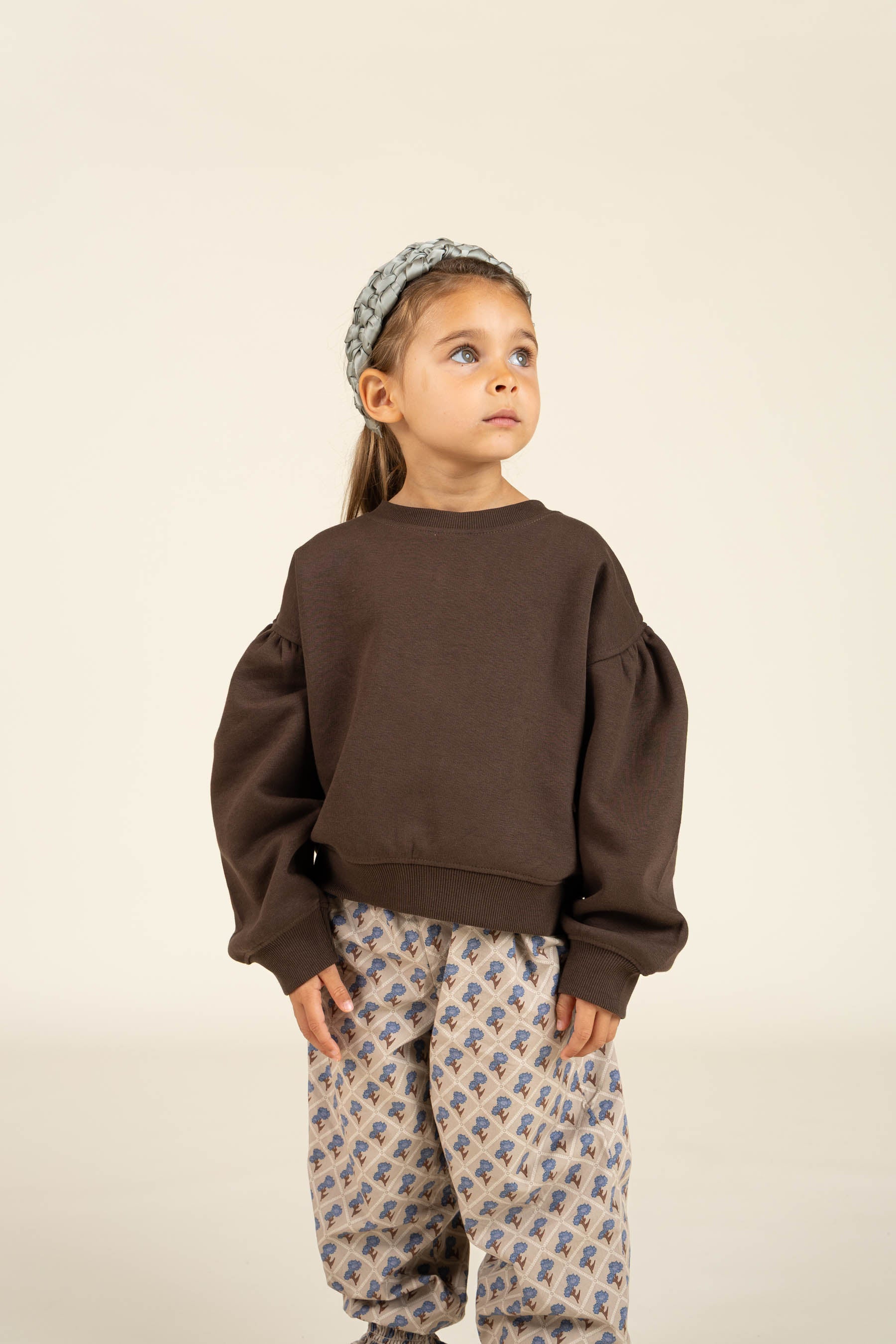 Bow Detail Sweatshirt - Kids - Chocolate | 100814 Ruth