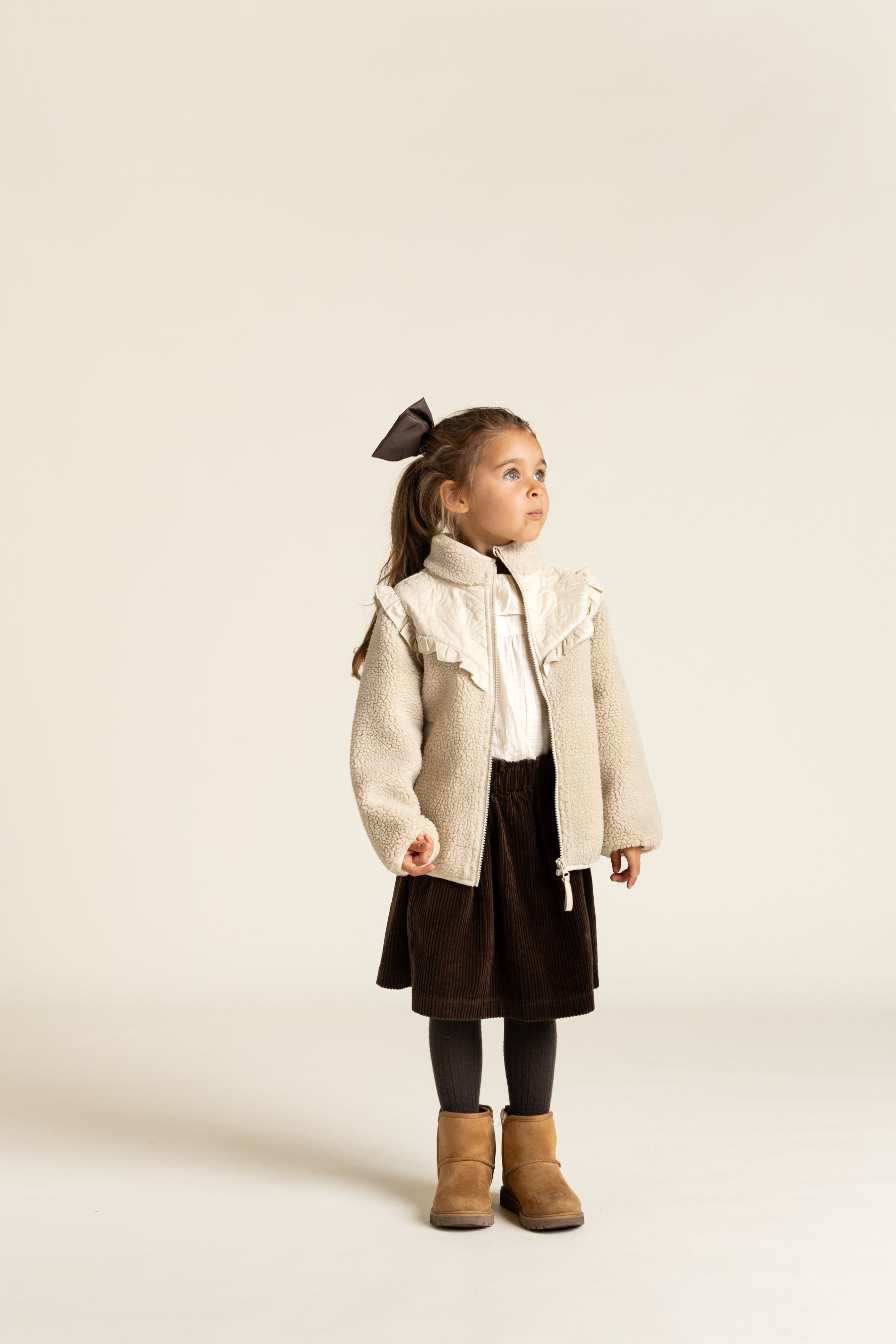 Bold Corduroy Skirt - Kids - Chocolate | 100624 Margot