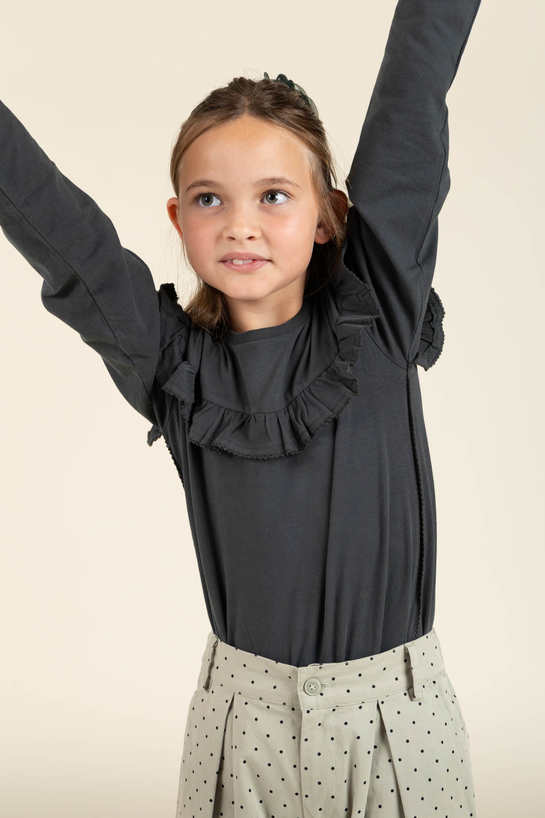 Fril100867l Jersey Blouse - Tween - Forrest Green | 100867 Talia