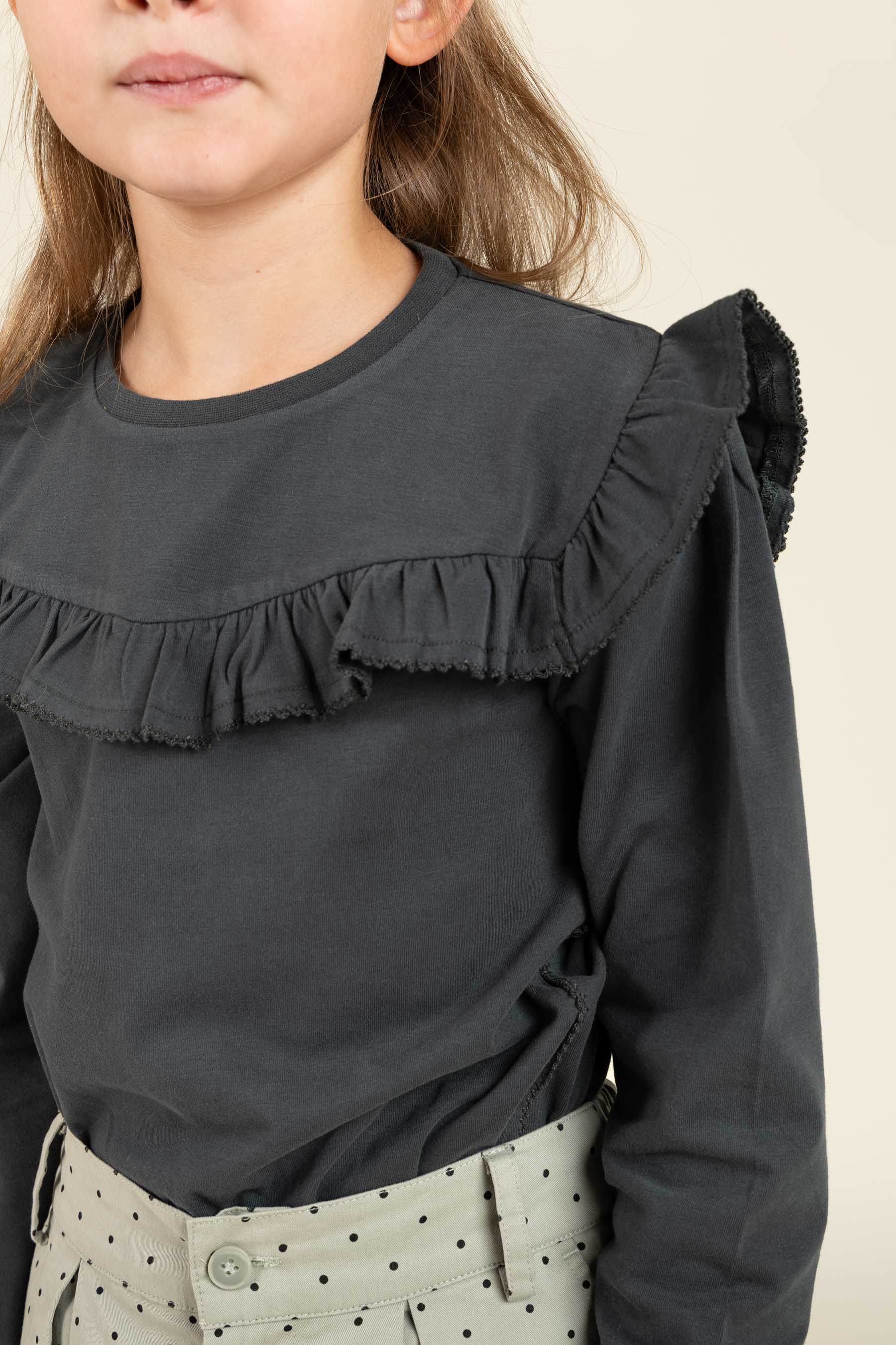 Fril100867l Jersey Blouse - Tween - Forrest Green | 100867 Talia