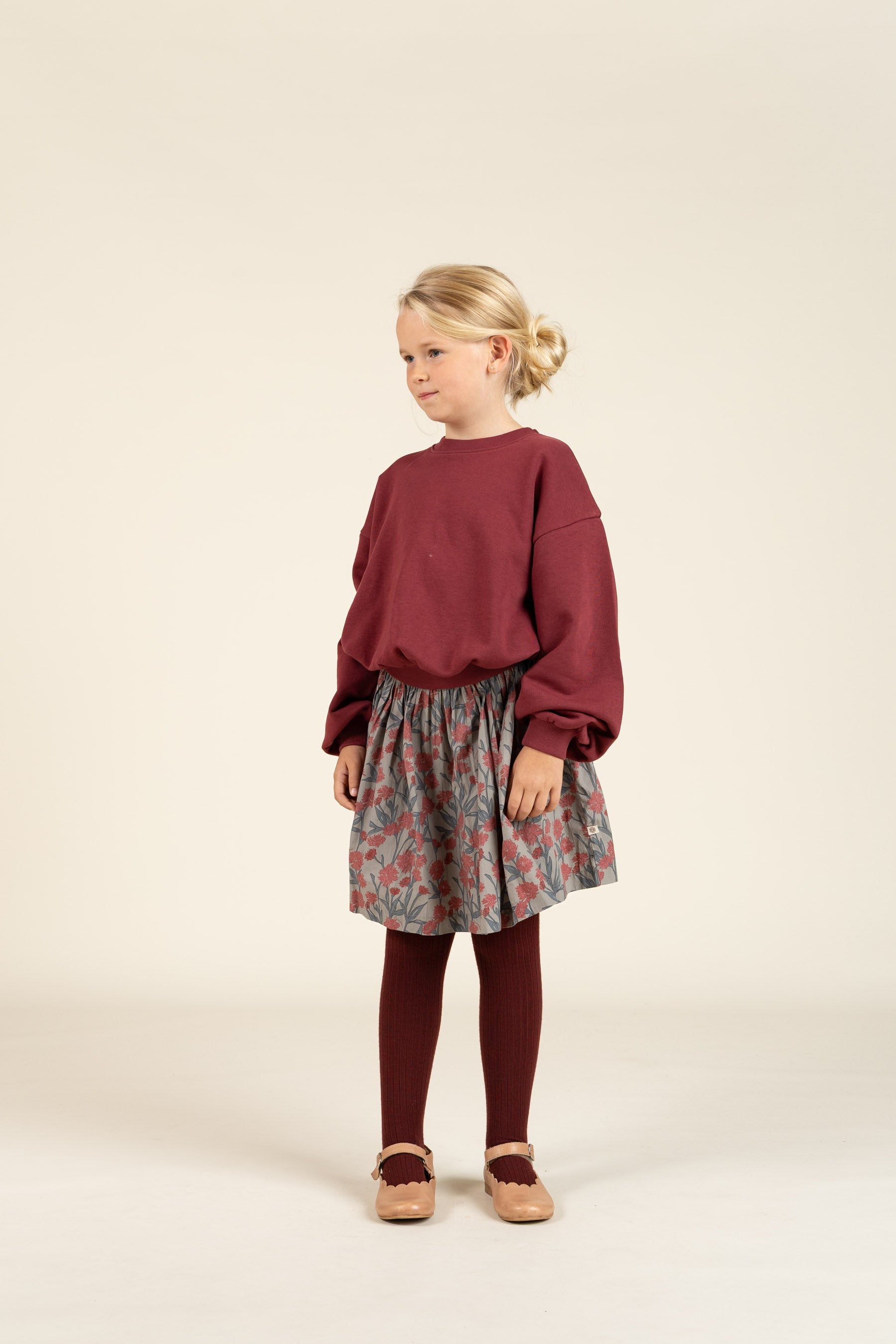 Balloon Sweatshirt - Tween - Burgundy | 100819 Joanna