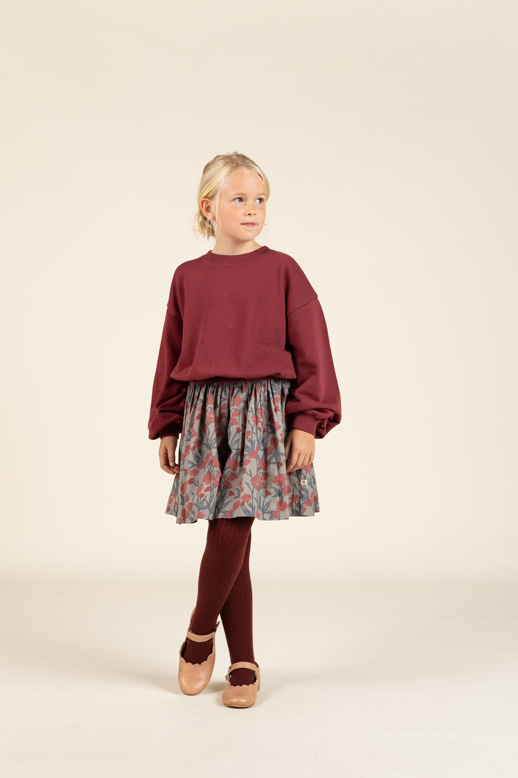 Balloon Sweatshirt - Tween - Burgundy | 100819 Joanna