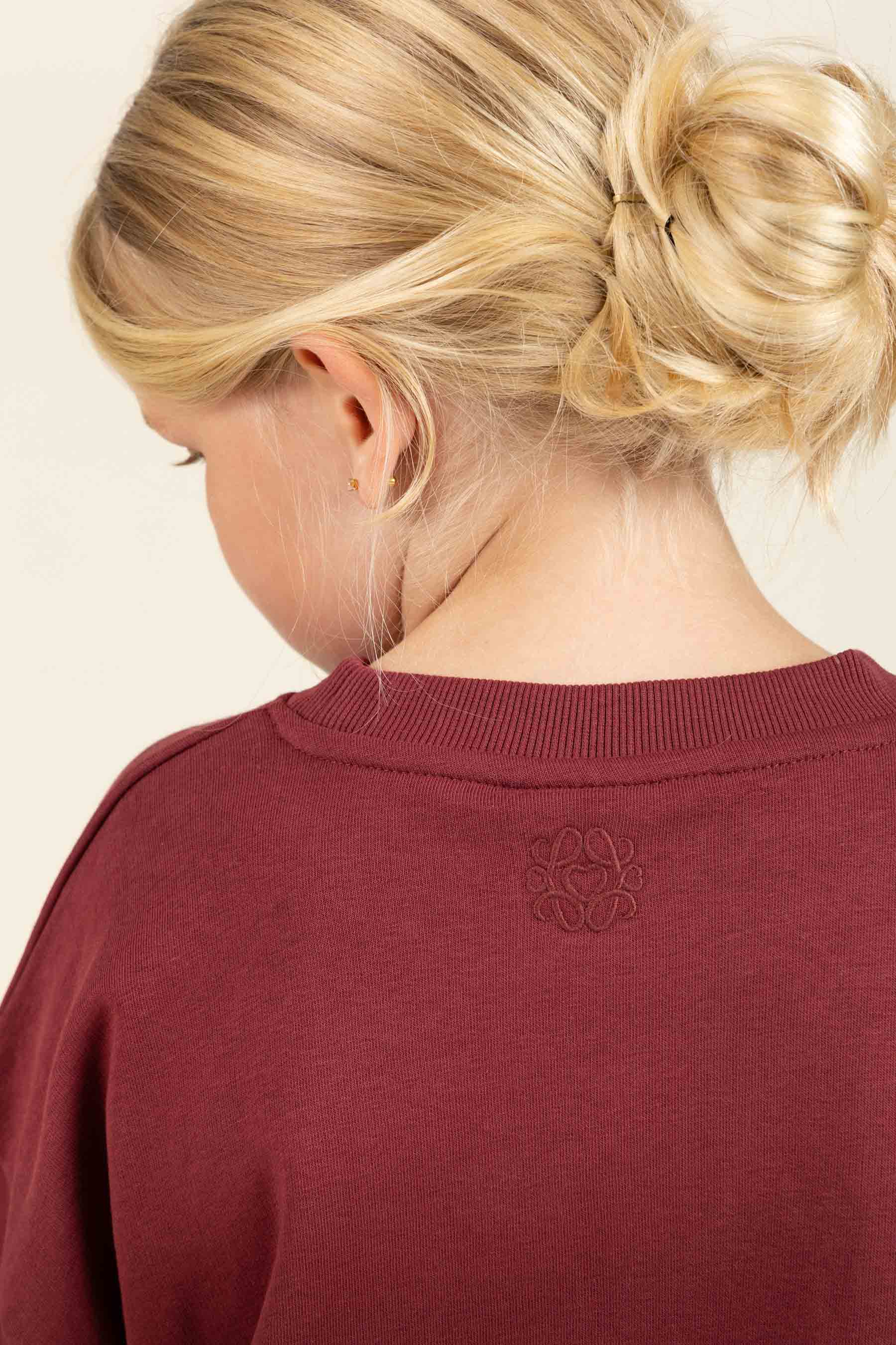 Balloon Sweatshirt - Tween - Burgundy | 100819 Joanna