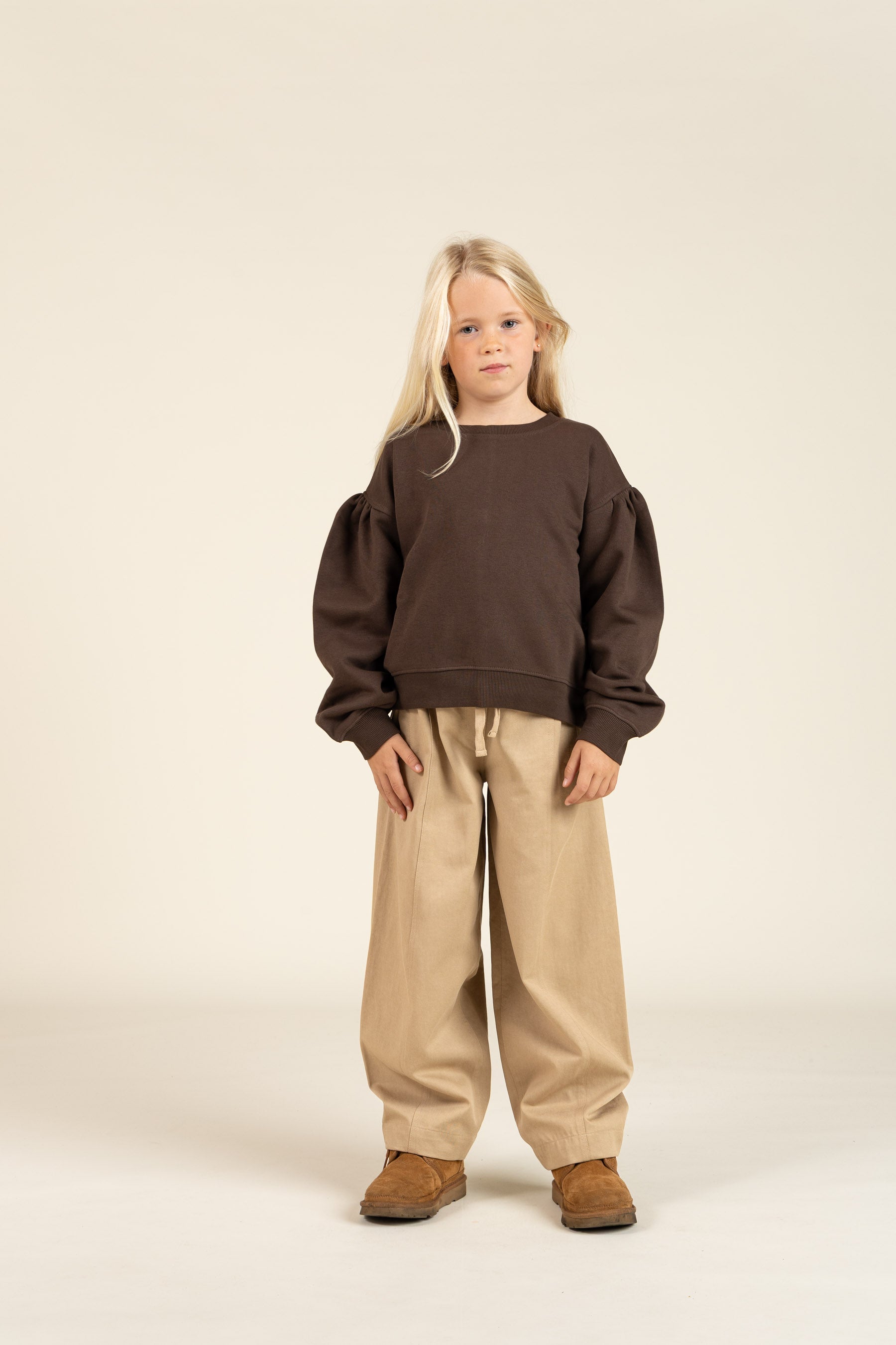 Bow Detail Sweatshirt - Tween - Chocolate | 100815 Ruth