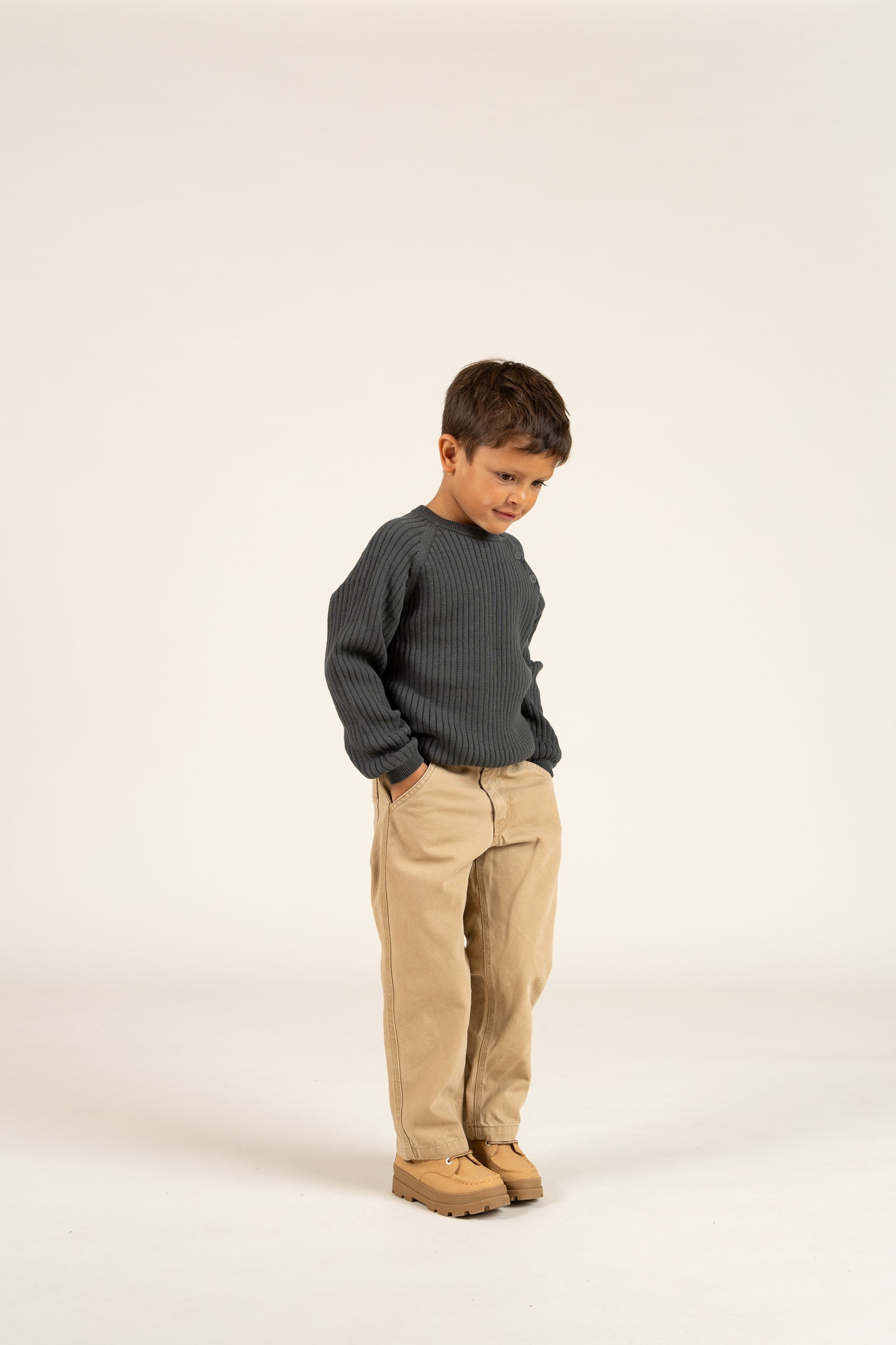 Canvas Trousers - Kids - Beige | 100114 Dereck