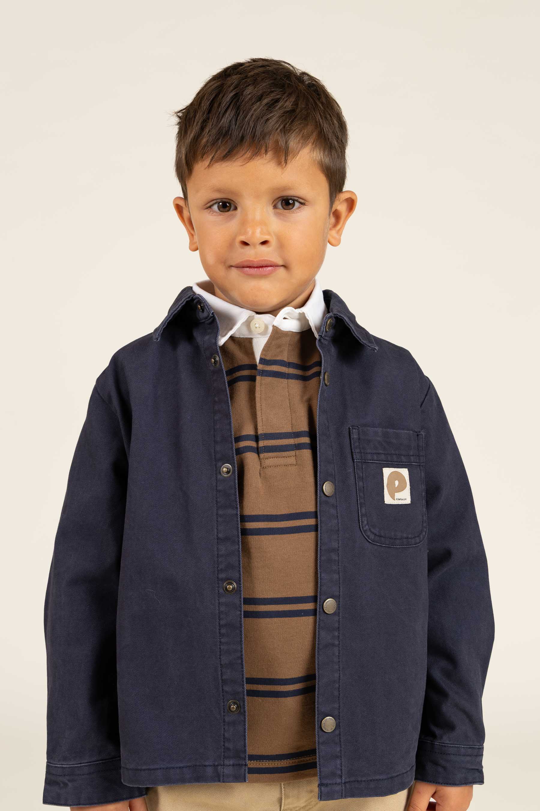 Canvas Overshirt - Kids - Navy | 100128 Dereck