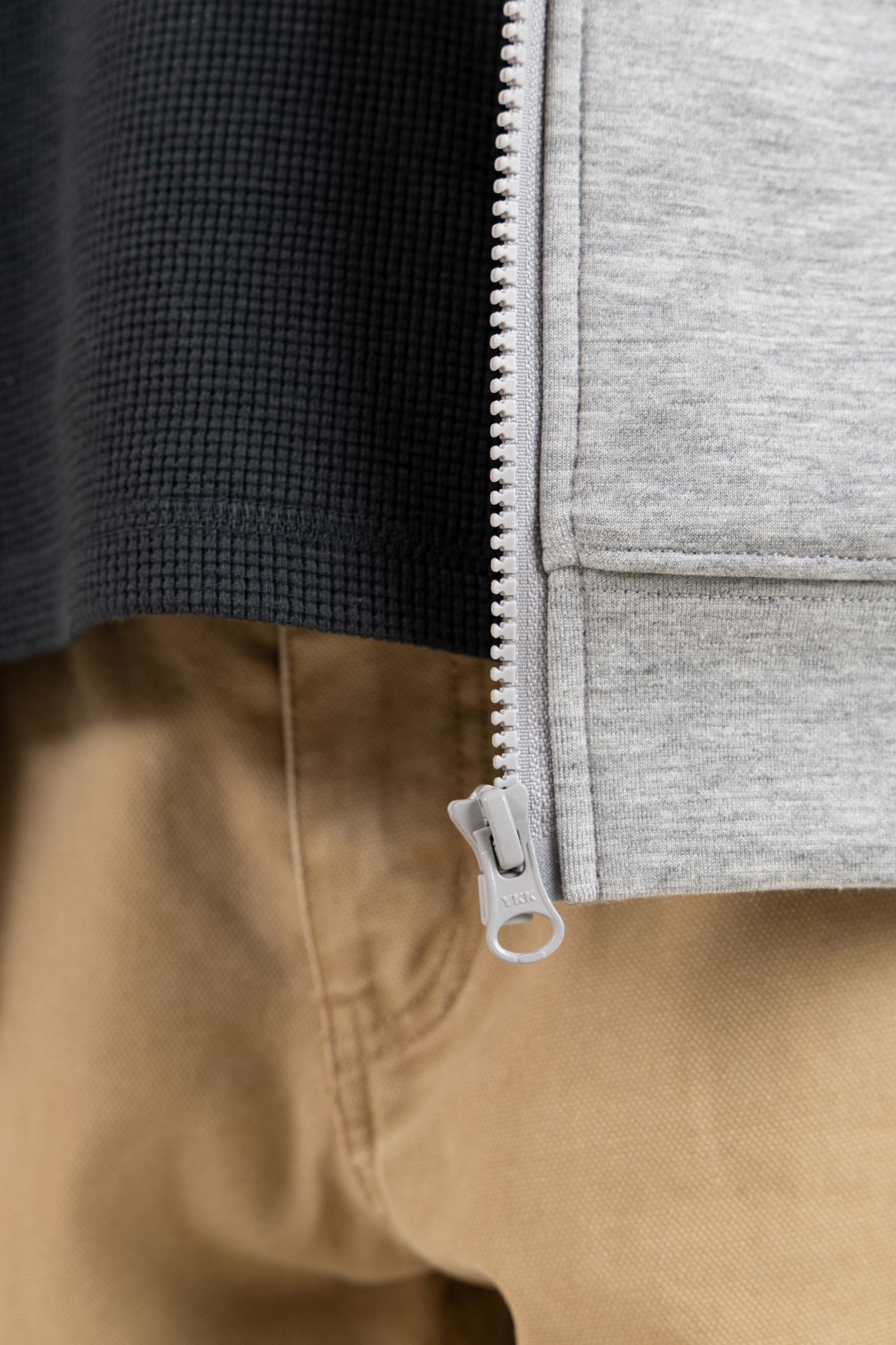 Scuba Zip Hoodie - Tween - Grey Melange | 100641 Liam