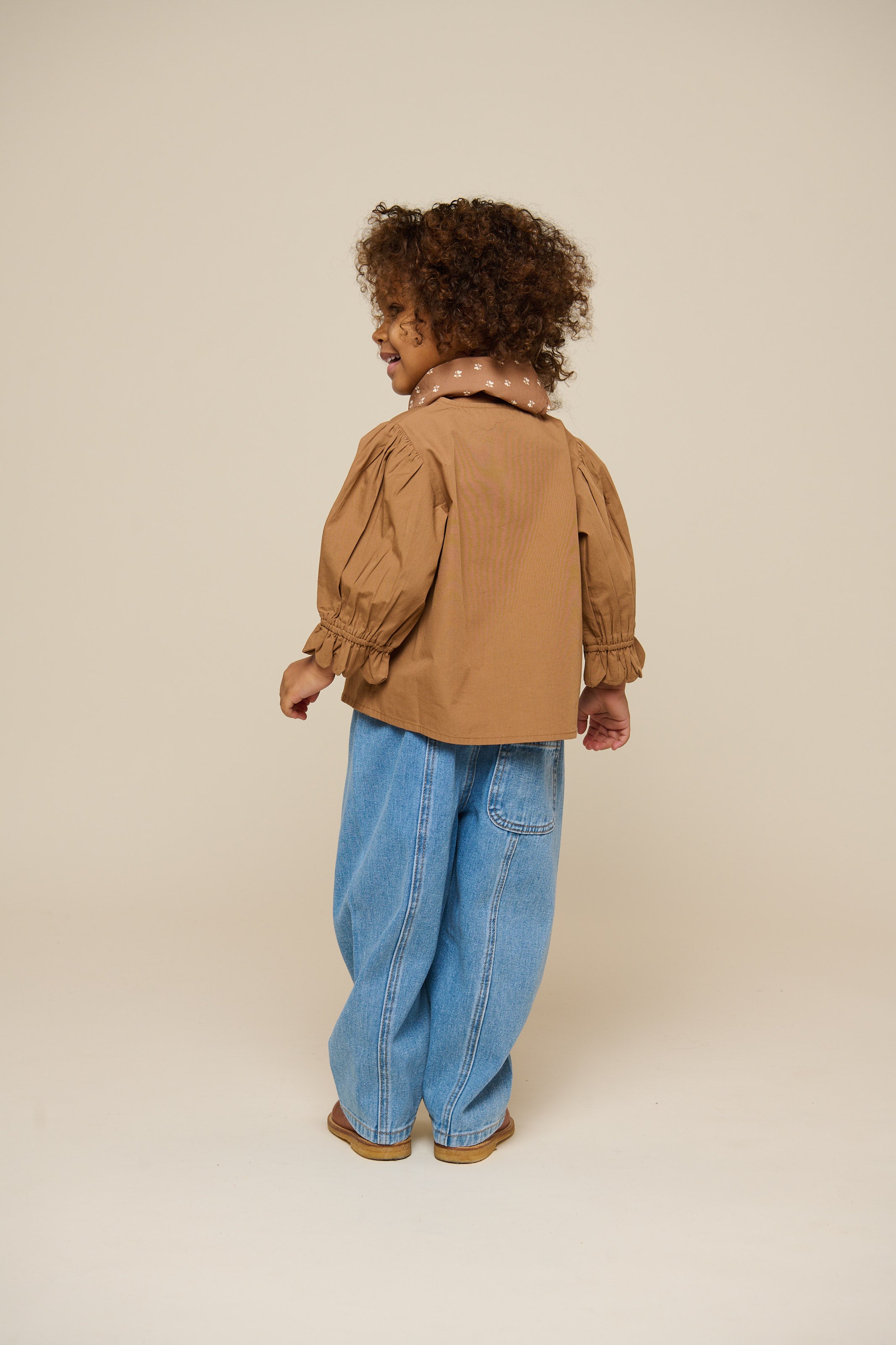 Poplin Blouse with Scallop Edge - Kids - Coconut | 101046 Joy