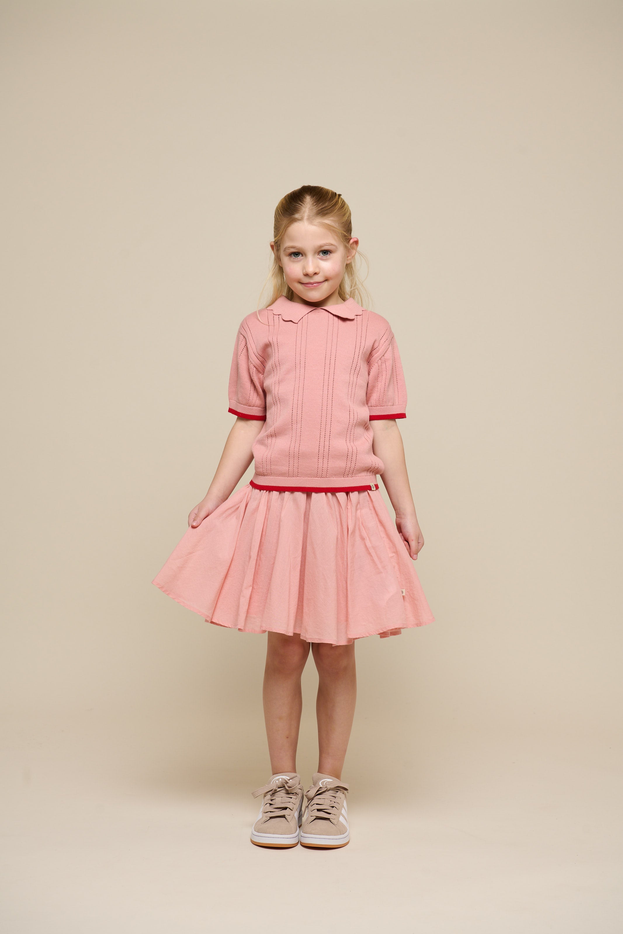 Cotton Skirt with Ric Rac Frill - Tween - Rose Tan | 101068 Alma