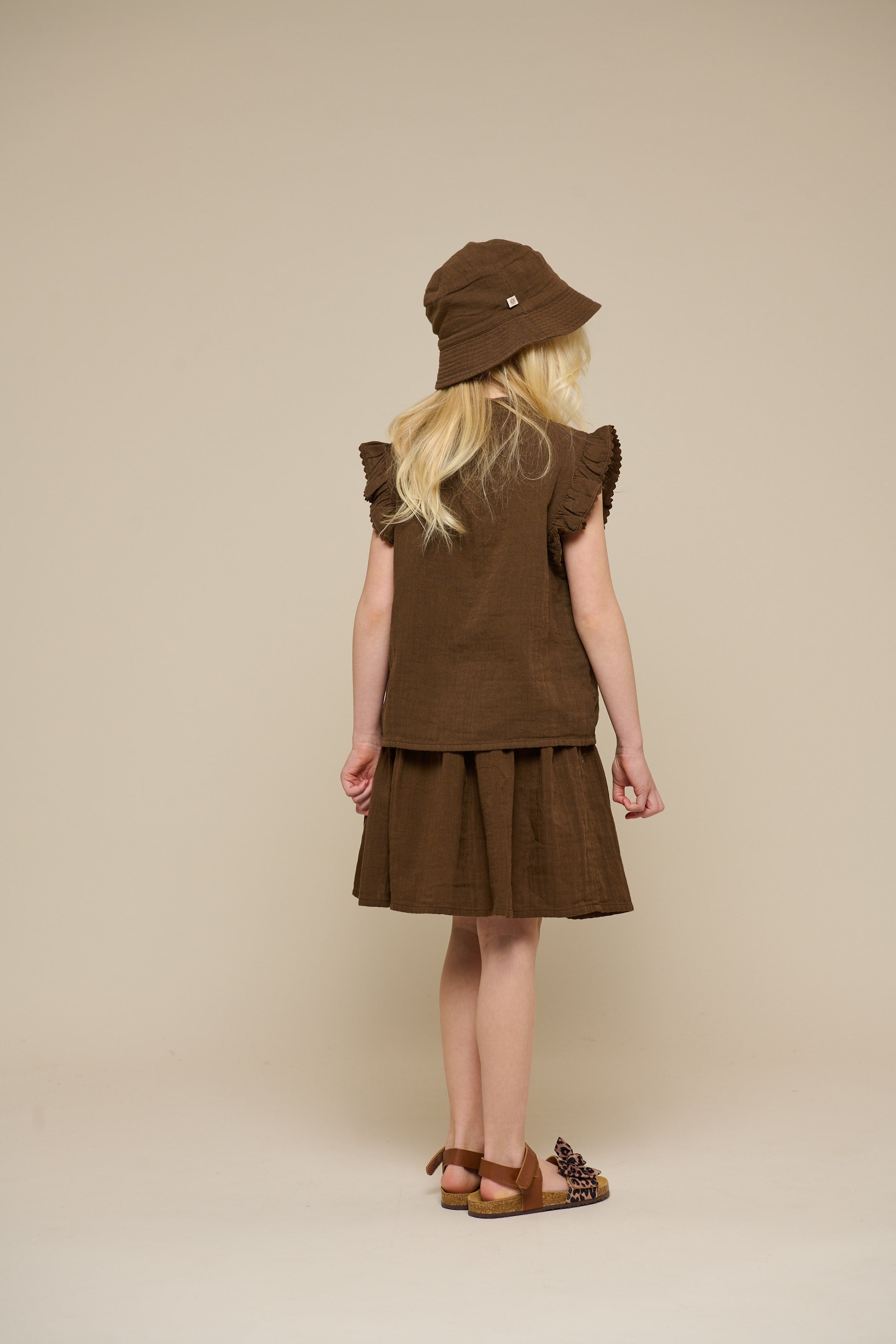 Gauze Sleeveless Top - Tween - Dark Brown | 100929 Jasmine