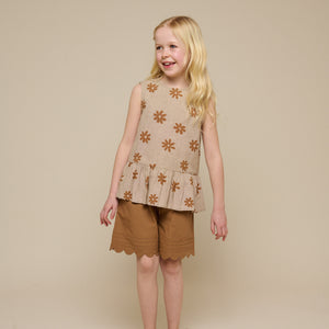 Printed Cotton Top - Tween - Sand | 101206 Molly