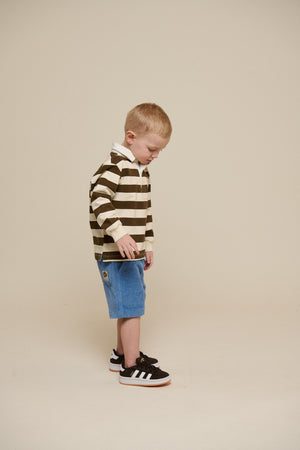 Pull-On Corduroy Shorts - Kids - Dusty Blue | 101100 Tobias