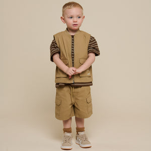 Canvas Cargo Gilet - Kids - Khaki | 101128 Isack
