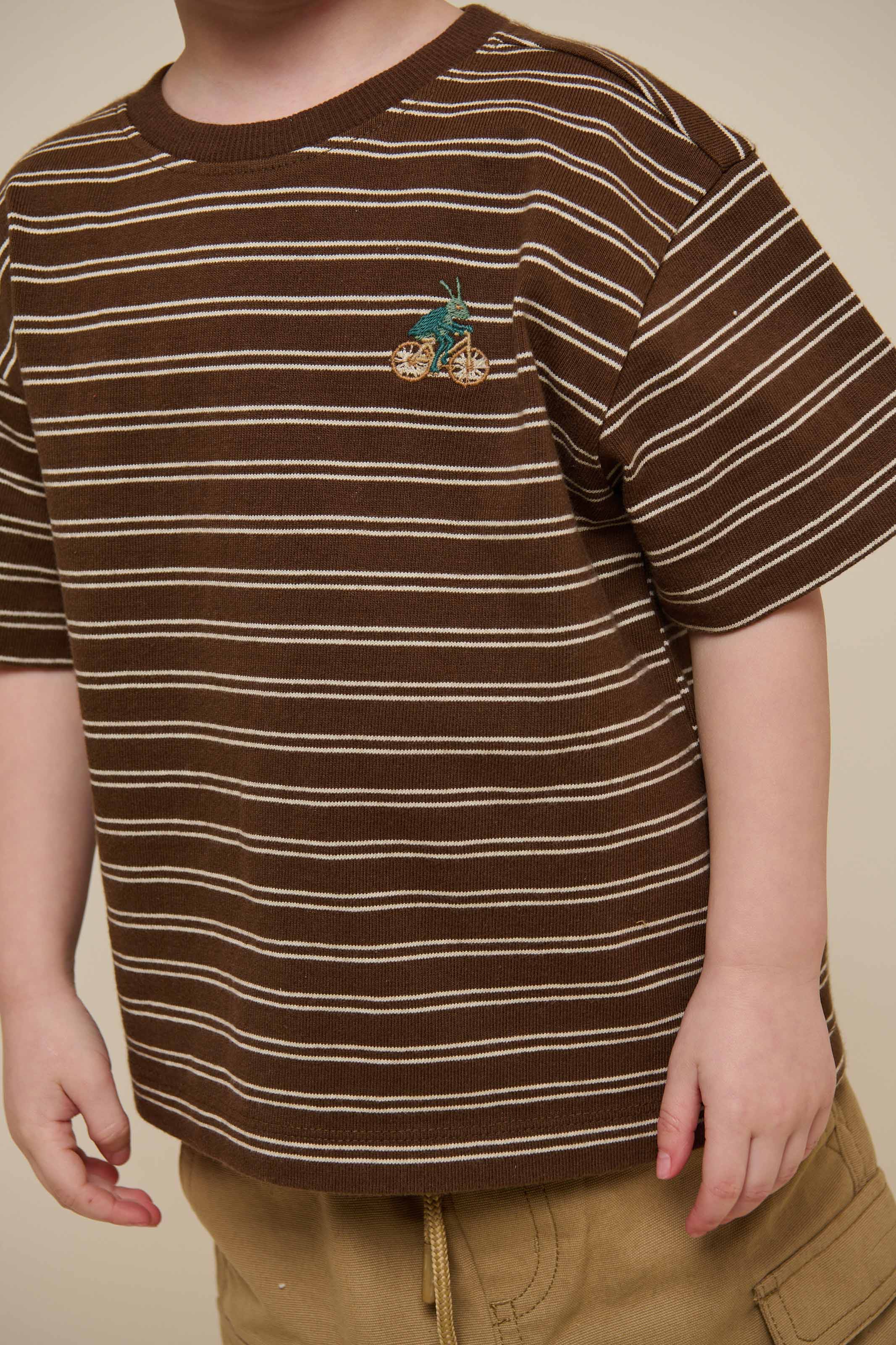 Striped T-shirt - Kids - Dark Brown | 101177 Otto