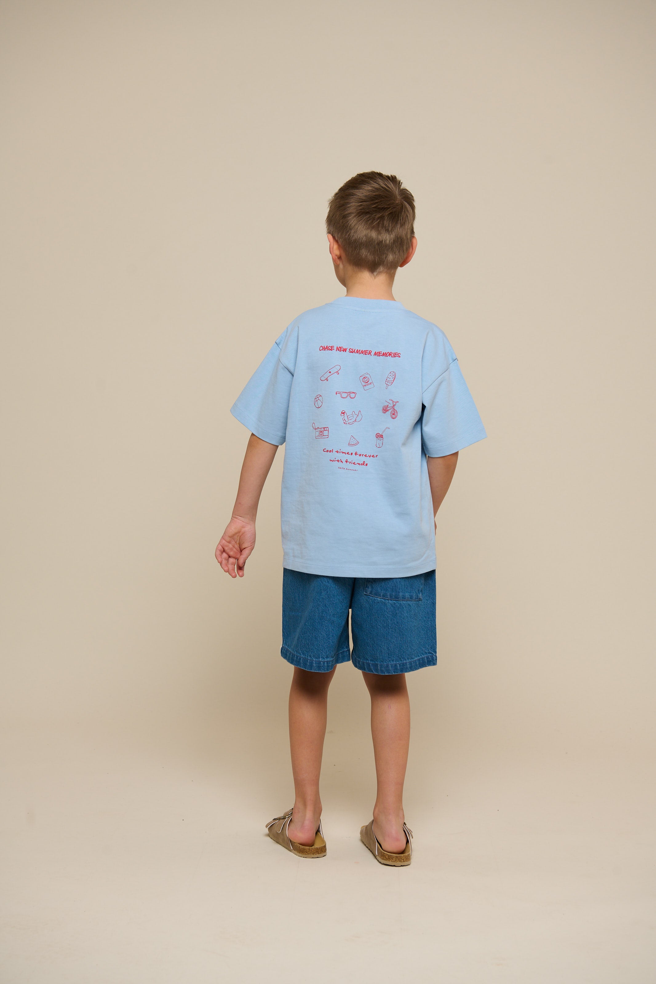 Baggy Denim Shorts with Tape - Tween - Blue Denim | 101143 Callum
