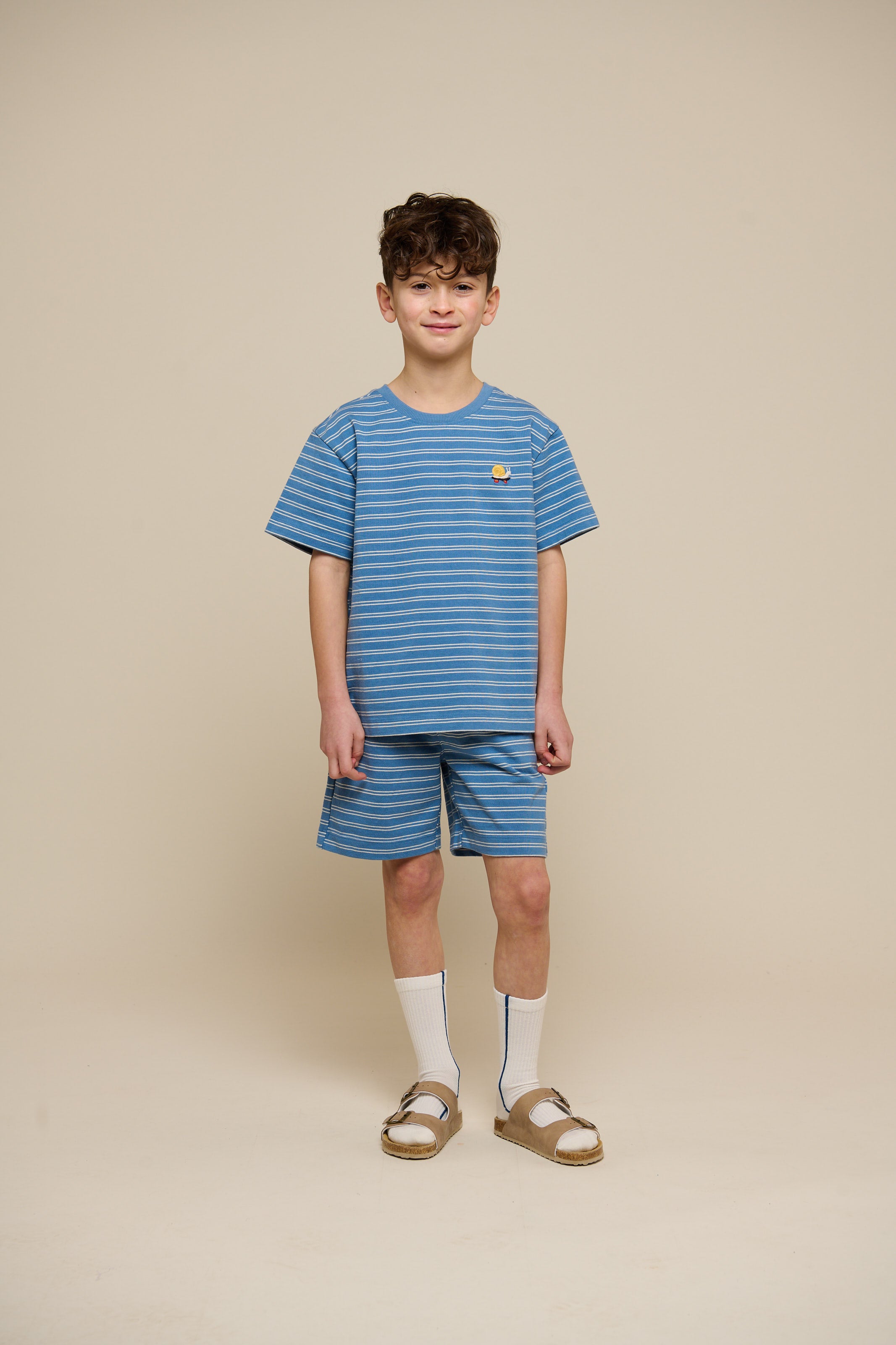 Striped T-shirt - Tween - Dusty Blue | 101180 Otto