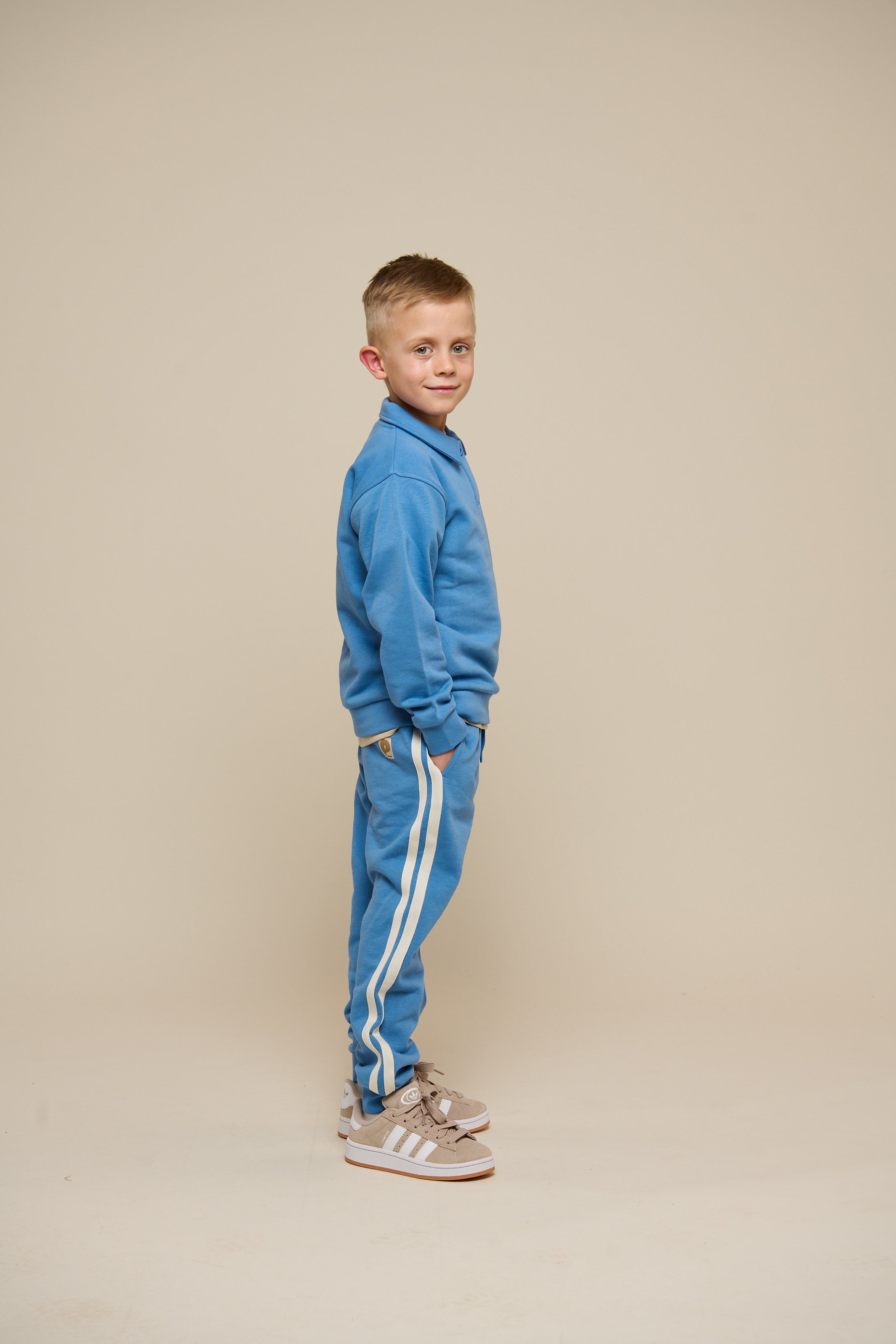 Sweat Pants with Tape - Tween - Dusty Blue | 101258 Carter