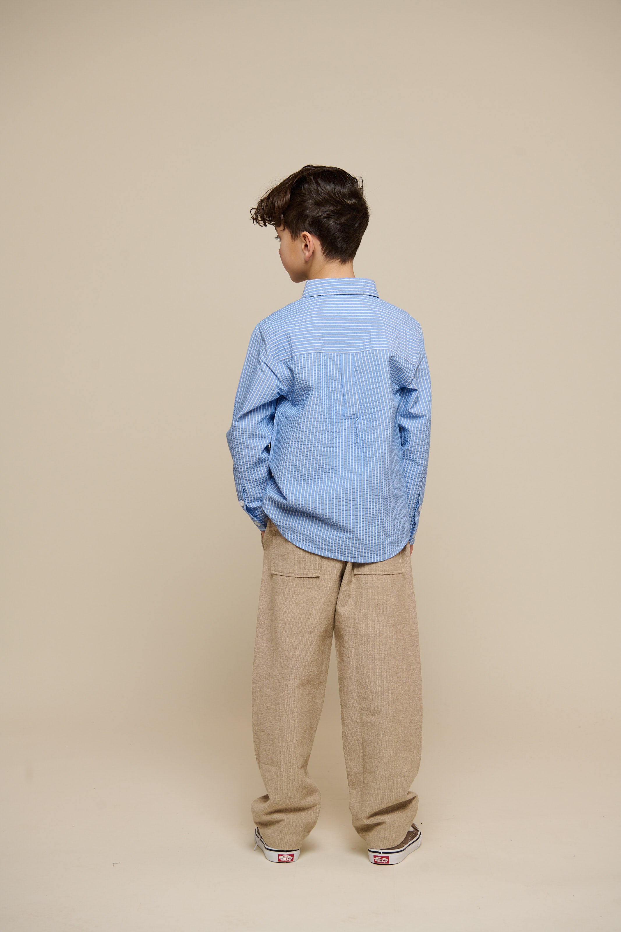 Striped Seersucker Shirt - Tween - Blue Stripe | 101347 Patrick