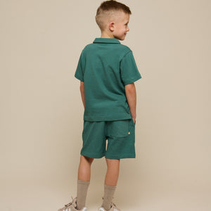 Textured Jersey Shorts - Tween - Tropical Green | 101220 Sonny