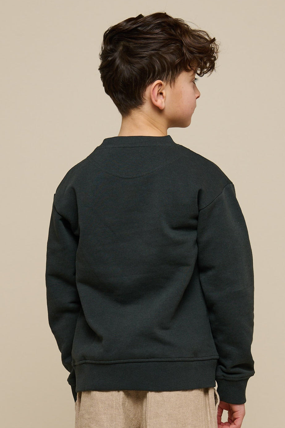 Crewneck Sweatshirt - Tween - Forest Green Melange | 100893 Justin