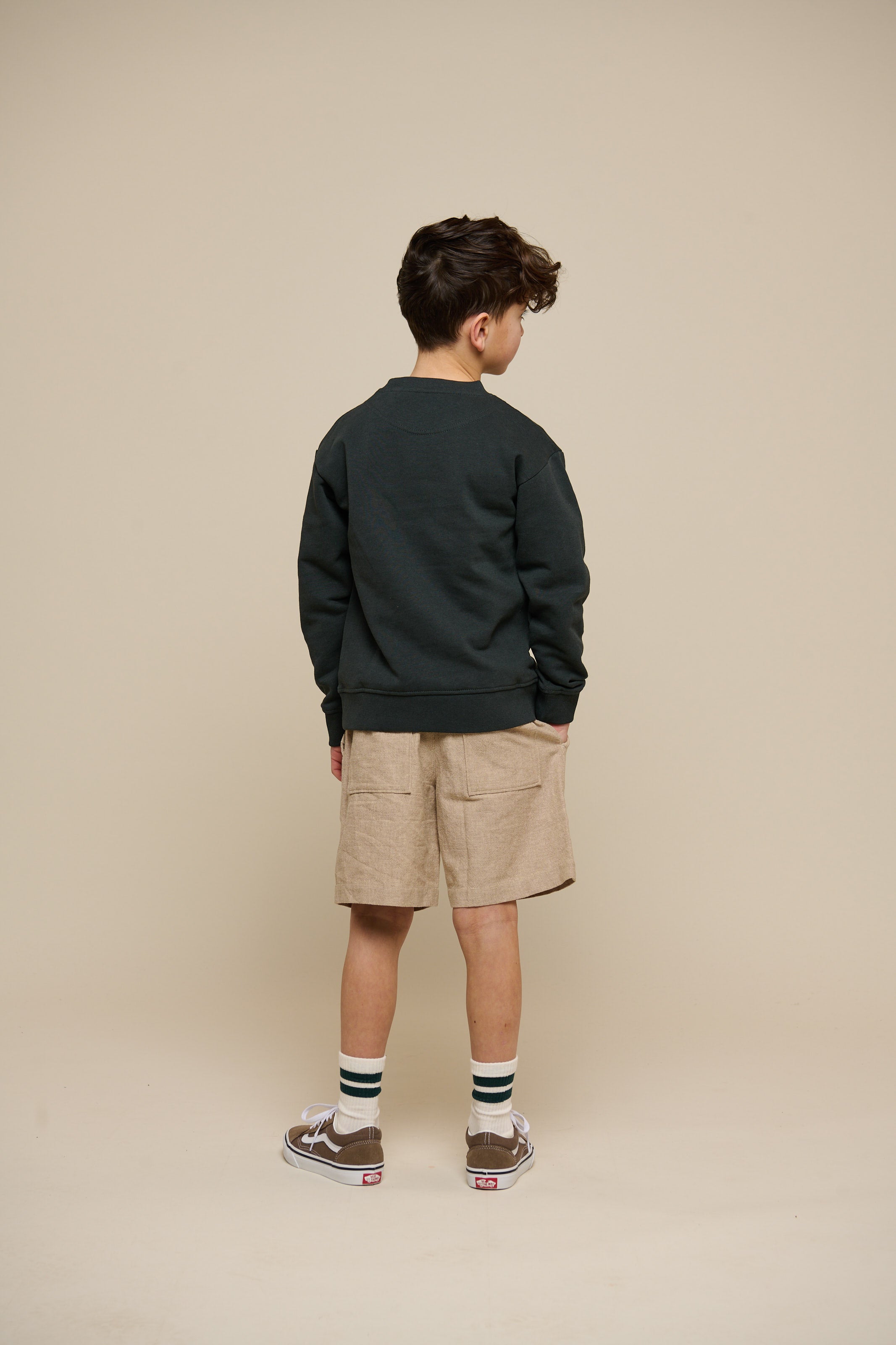 Textured Woven Cotton Shorts - Tween - Sand | 101198 Walter