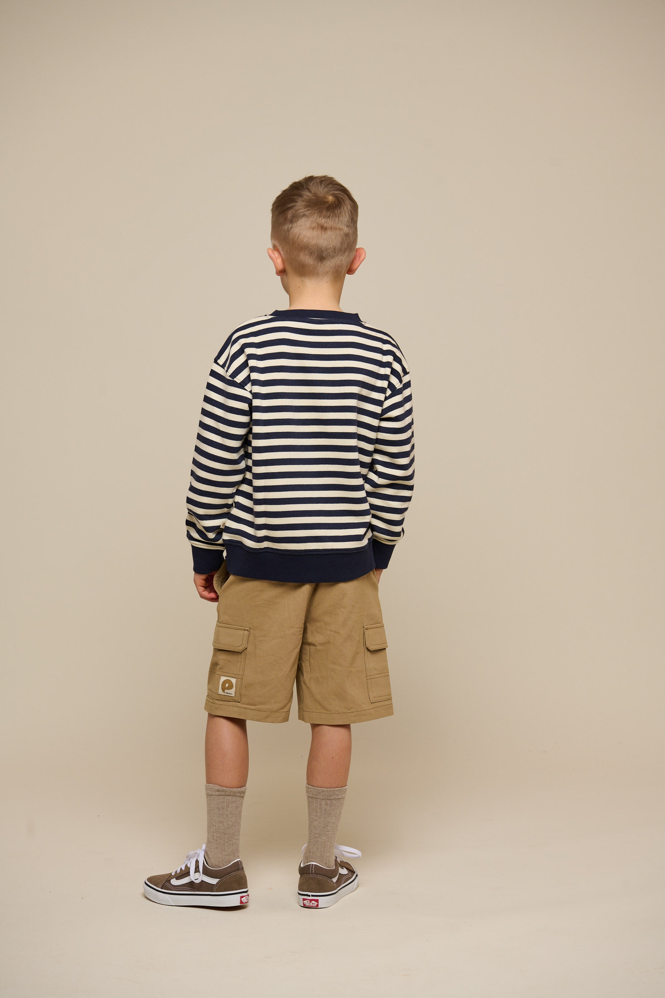 Striped Crewneck Sweatshirt - Tween - Navy Stripe | 101345 Cole