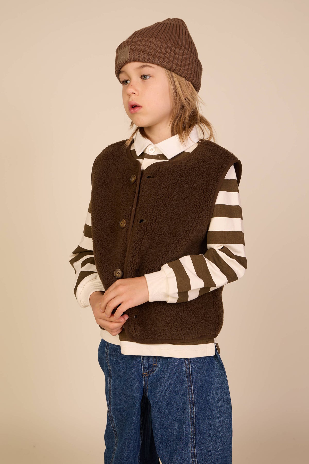 Teddy Vest - Tween - Dark Brown | 101686 Della