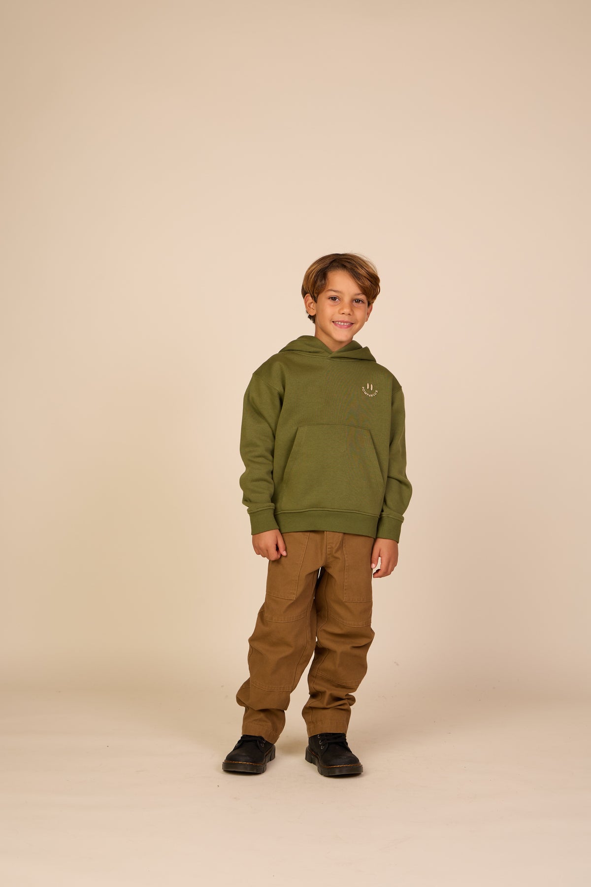 Smiley Hoodie - Tween - Moss Green | 101582 Andrew