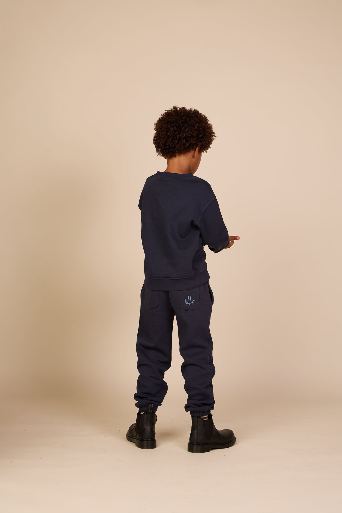 Smiley Crew Neck Sweatshirt - Tween - Navy | 101574 Andrew
