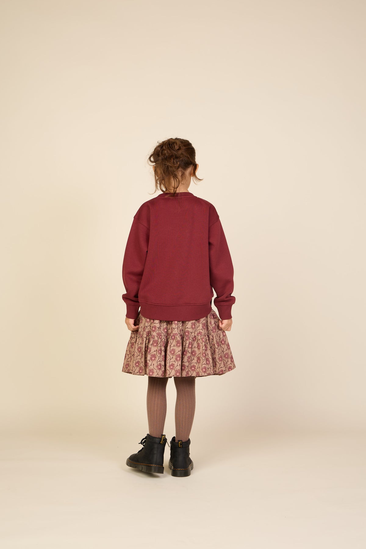 Floral Cotton Skirt - Tween - Rose/Bordeaux | 101430 Nova