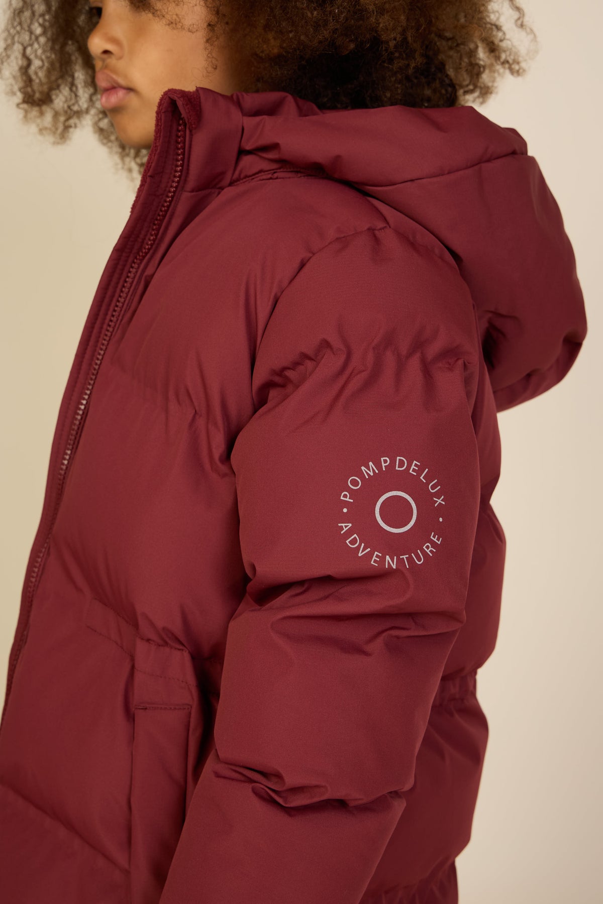 Winter Puffer Jacket with Drawstring - Tween - Bordeaux | 101416 Elenor