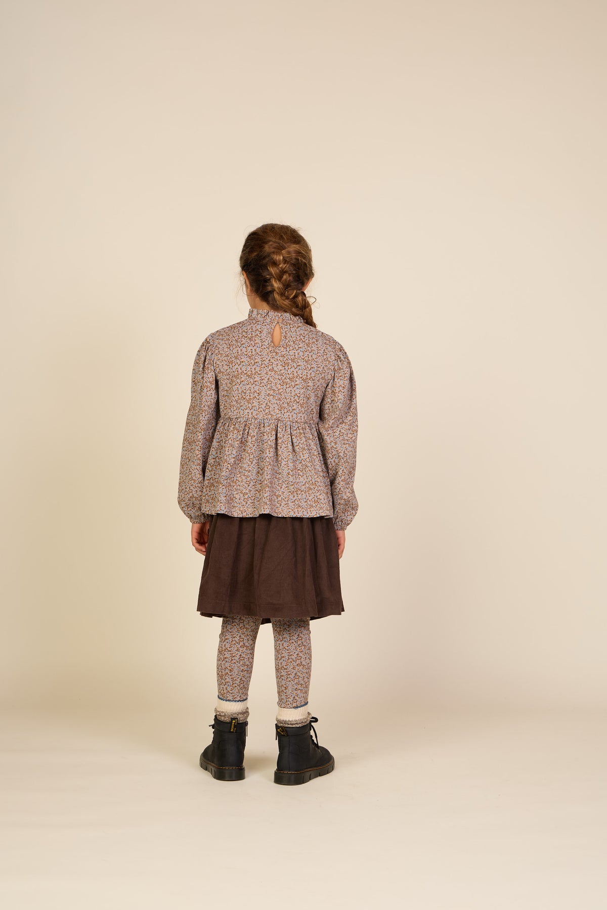 Printed Jersey Leggings - Tween - Blue/Brown | 101550 Heidi