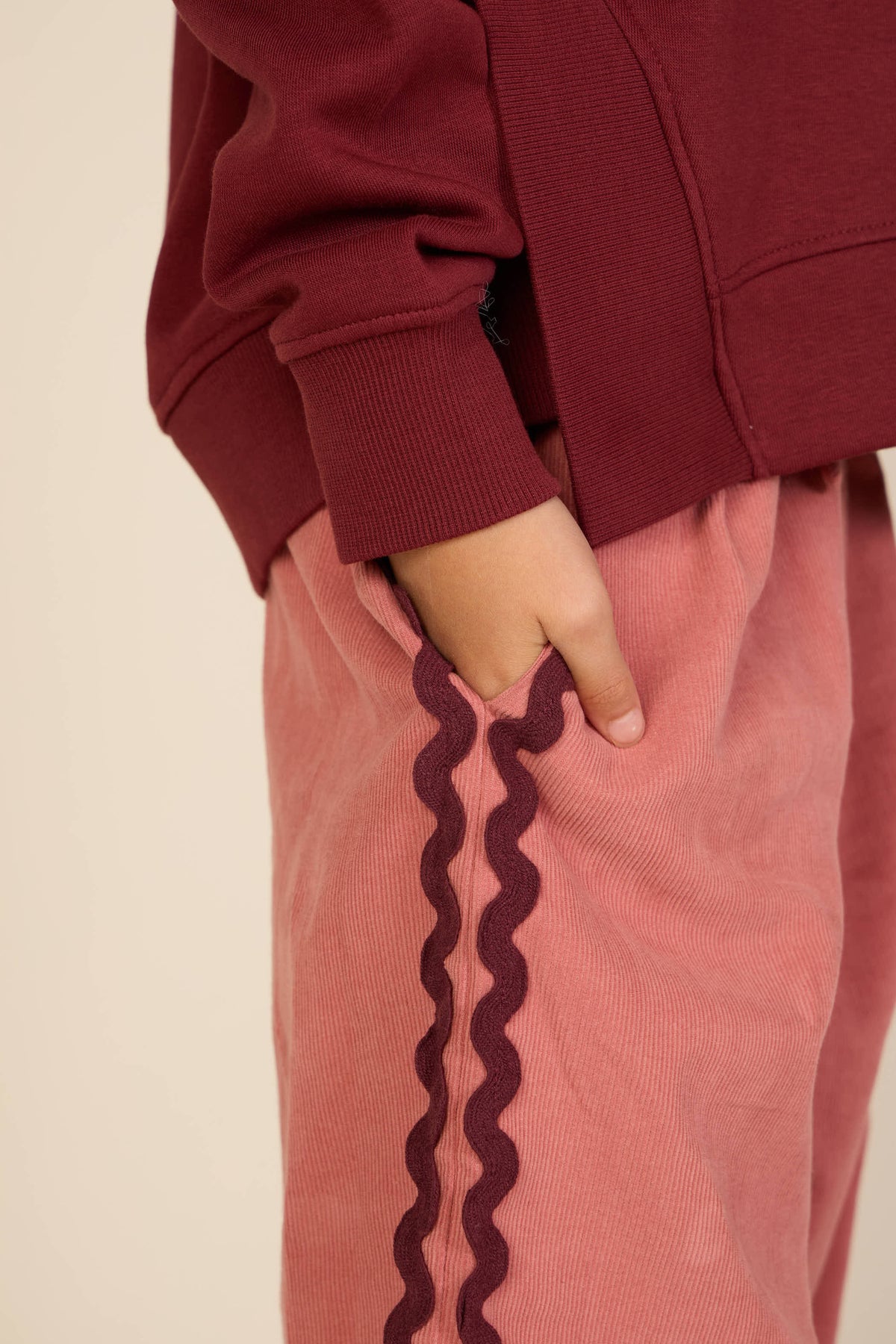 Ric Rac Corduroy Trousers - Tween - Dusty Rose | 101484 Sille