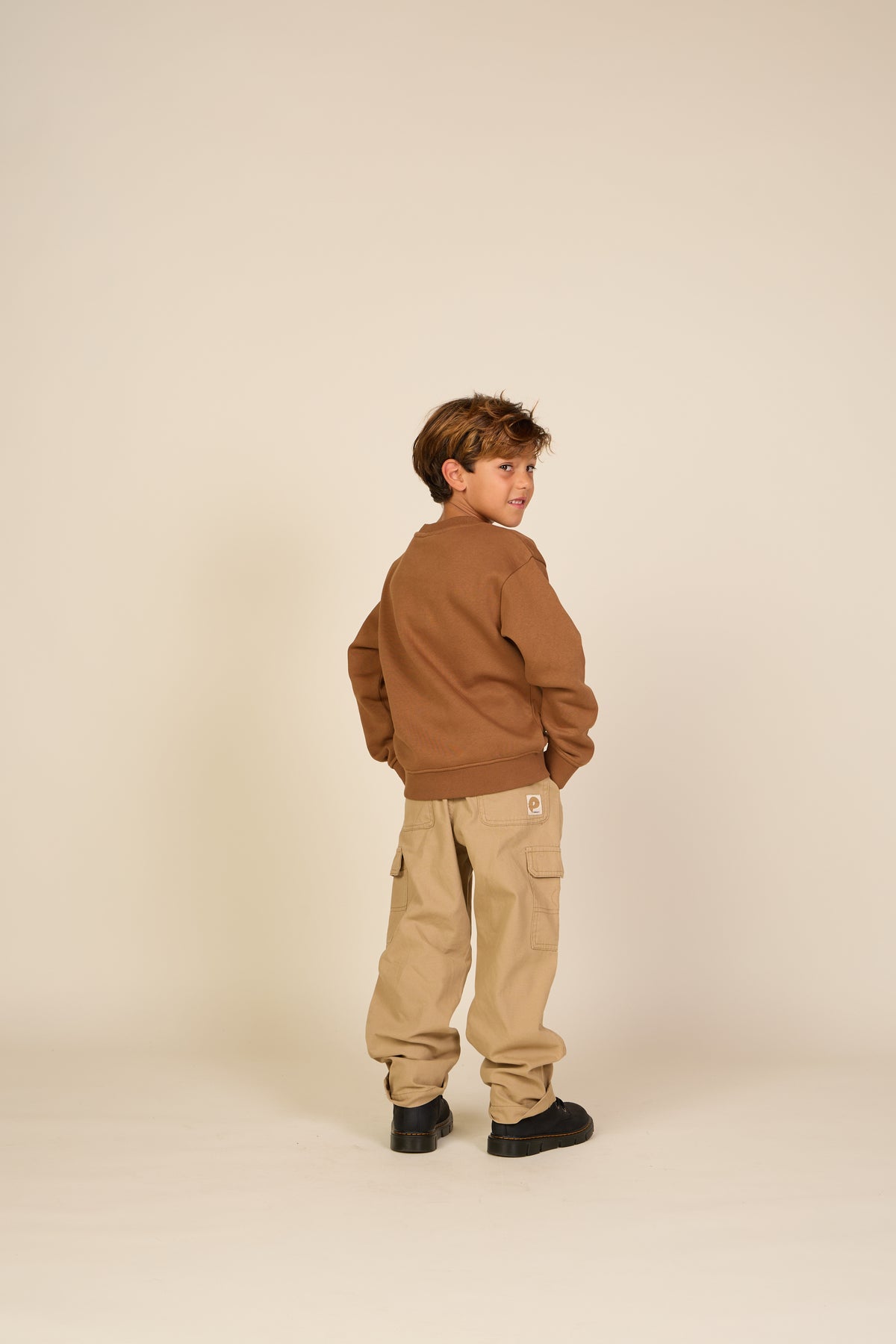 Front Print Crew Neck Sweatshirt - Tween - Toffee | 101621 Joel