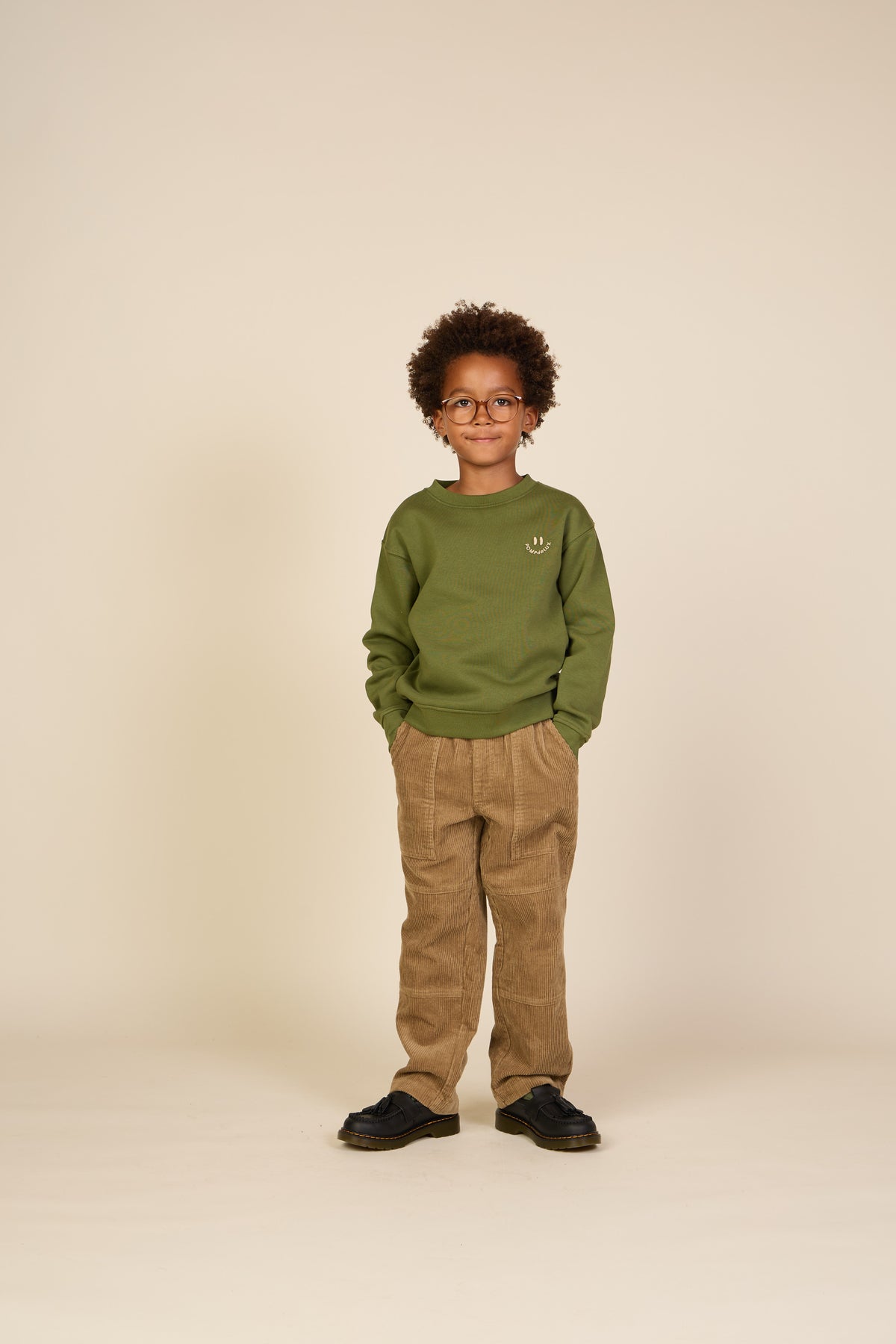 Corduroy Patch Pocket Trousers - Tween - Khaki | 101538 Reed