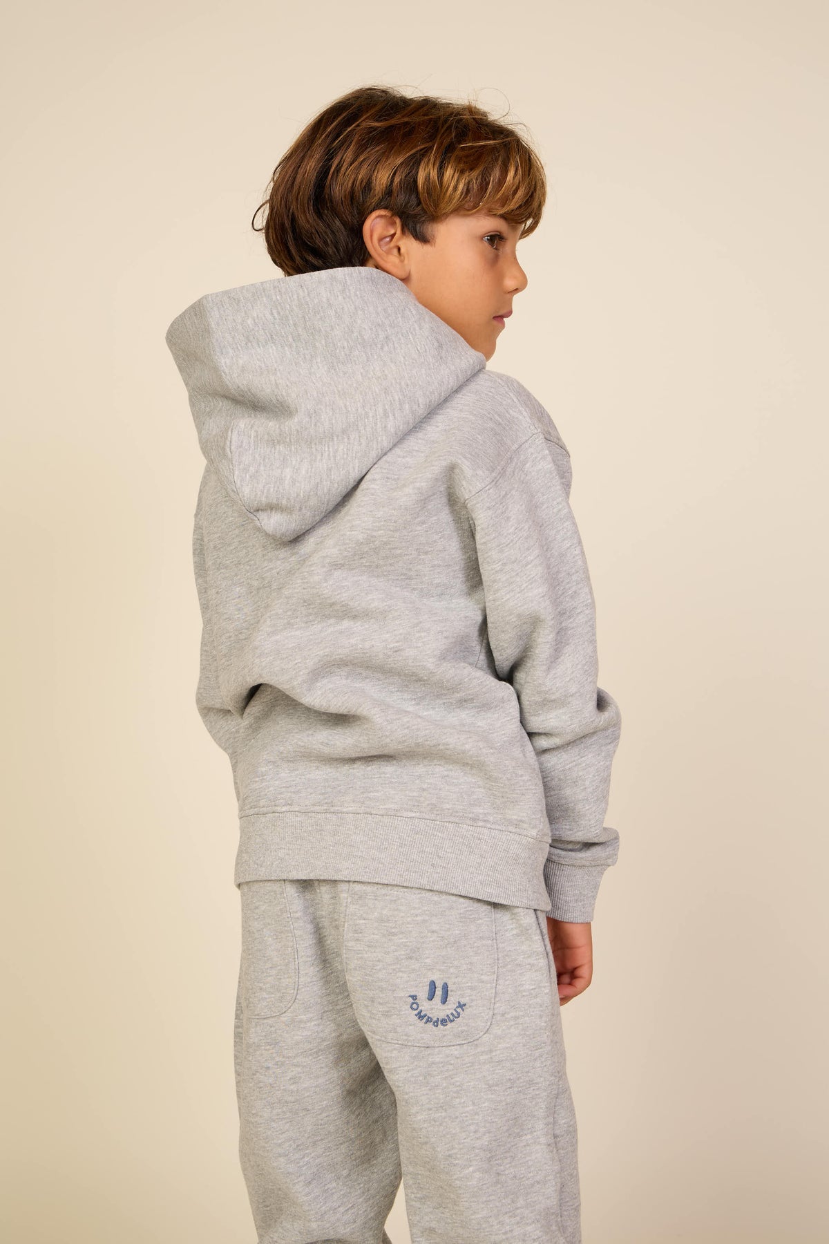 Smiley Hoodie - Tween - Grey Melange | 101584 Andrew