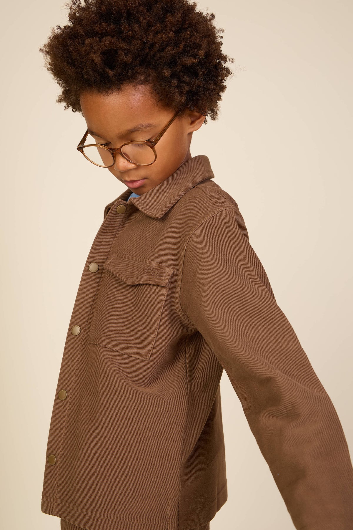Textured Sweat Overshirt - Tween - Brown | 101502 Wilder