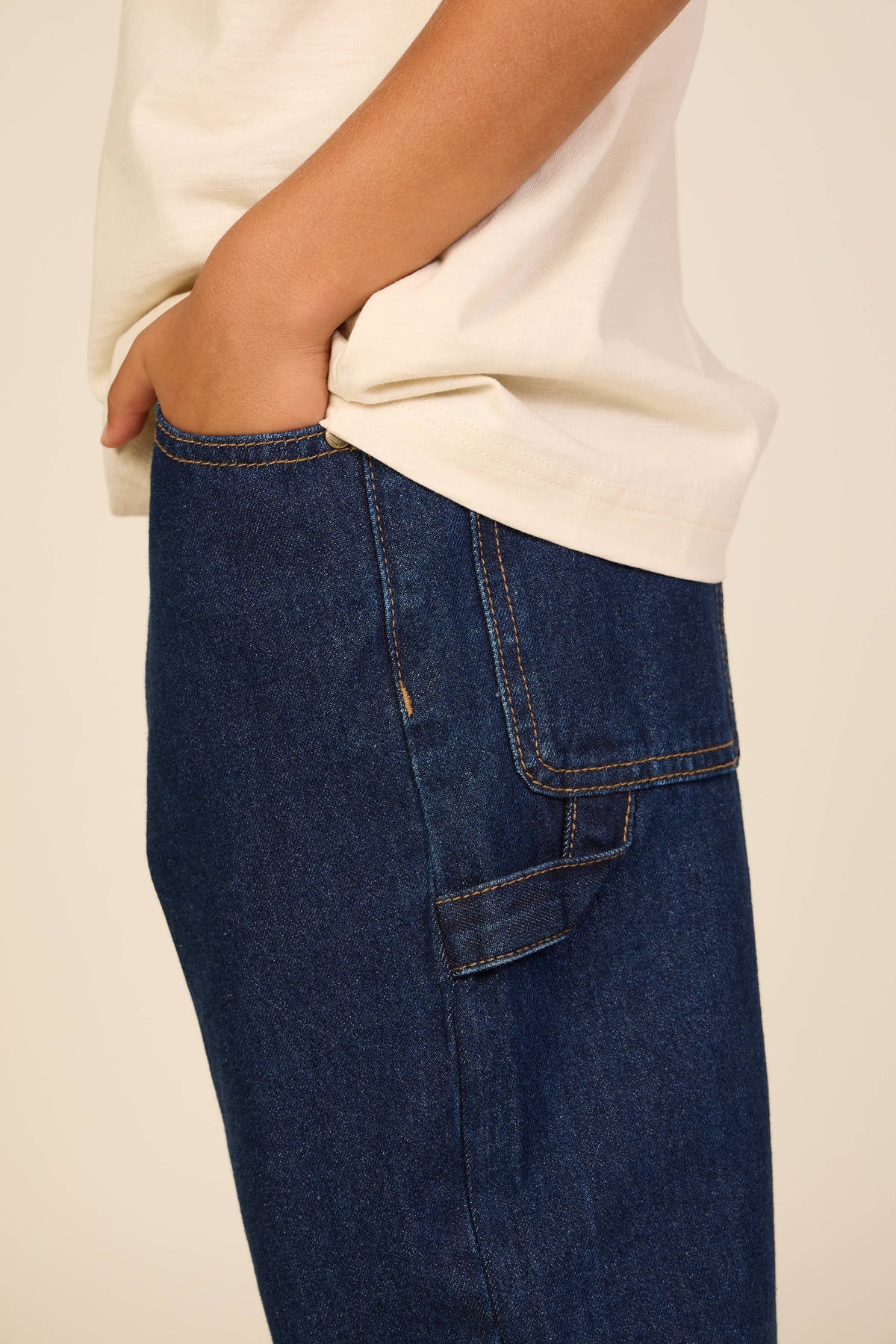Relaxed Fit Carpenter Jeans - Kids - Dark Blue | 101644 Titus