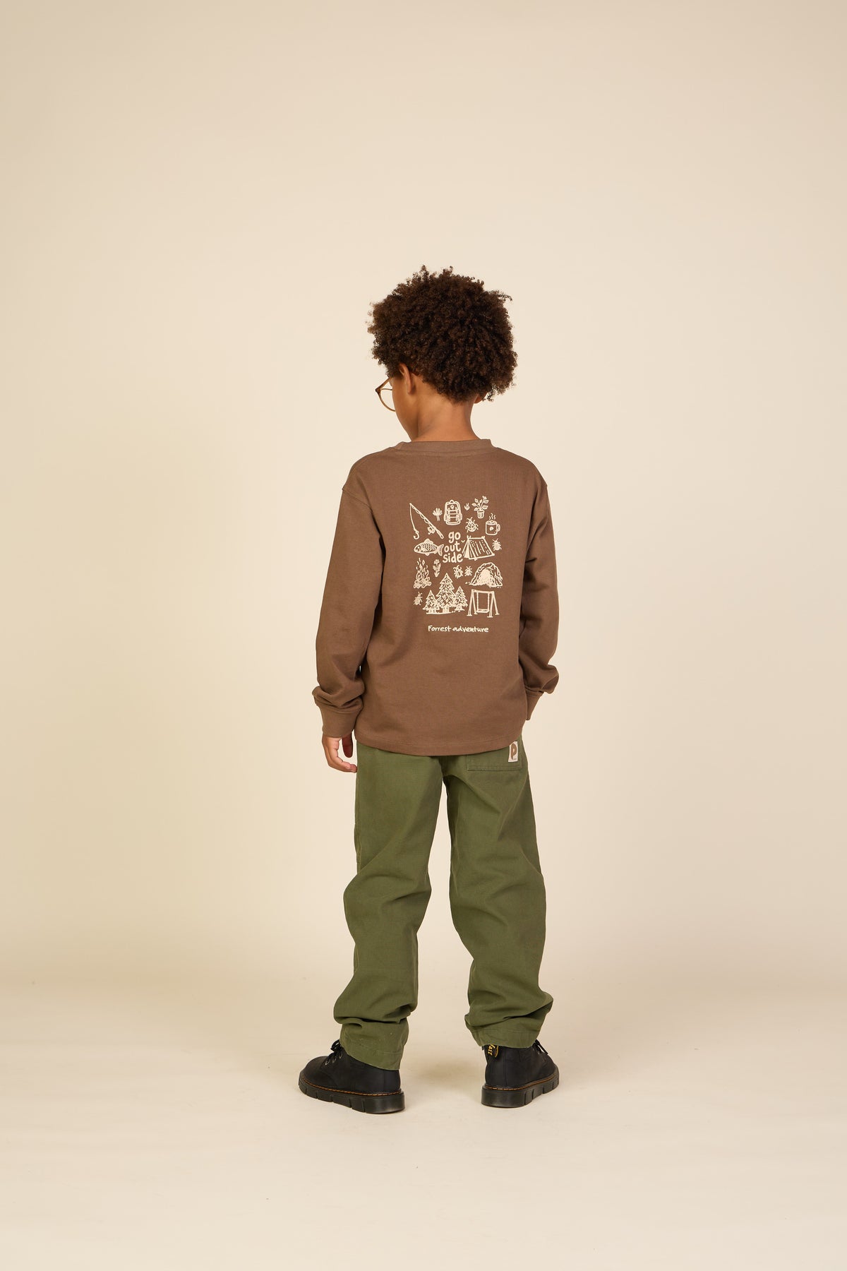 Long-Sleeve T-Shirt with Back Print - Tween - Brown | 101710 Weston