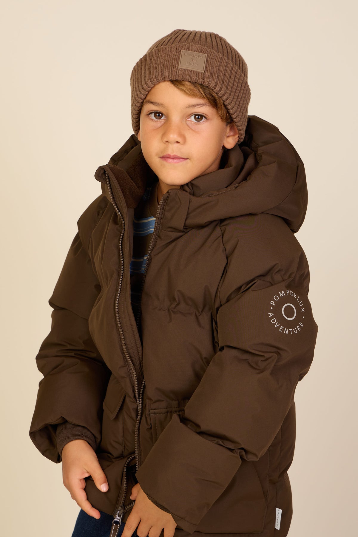Cotton Knit Beanie - All - Brown | 101517 Todd