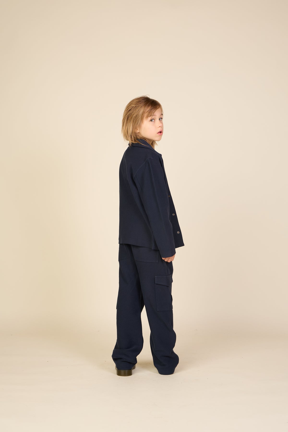 Textured Sweat Cargo Joggers - Tween - Navy | 101511 Wilder